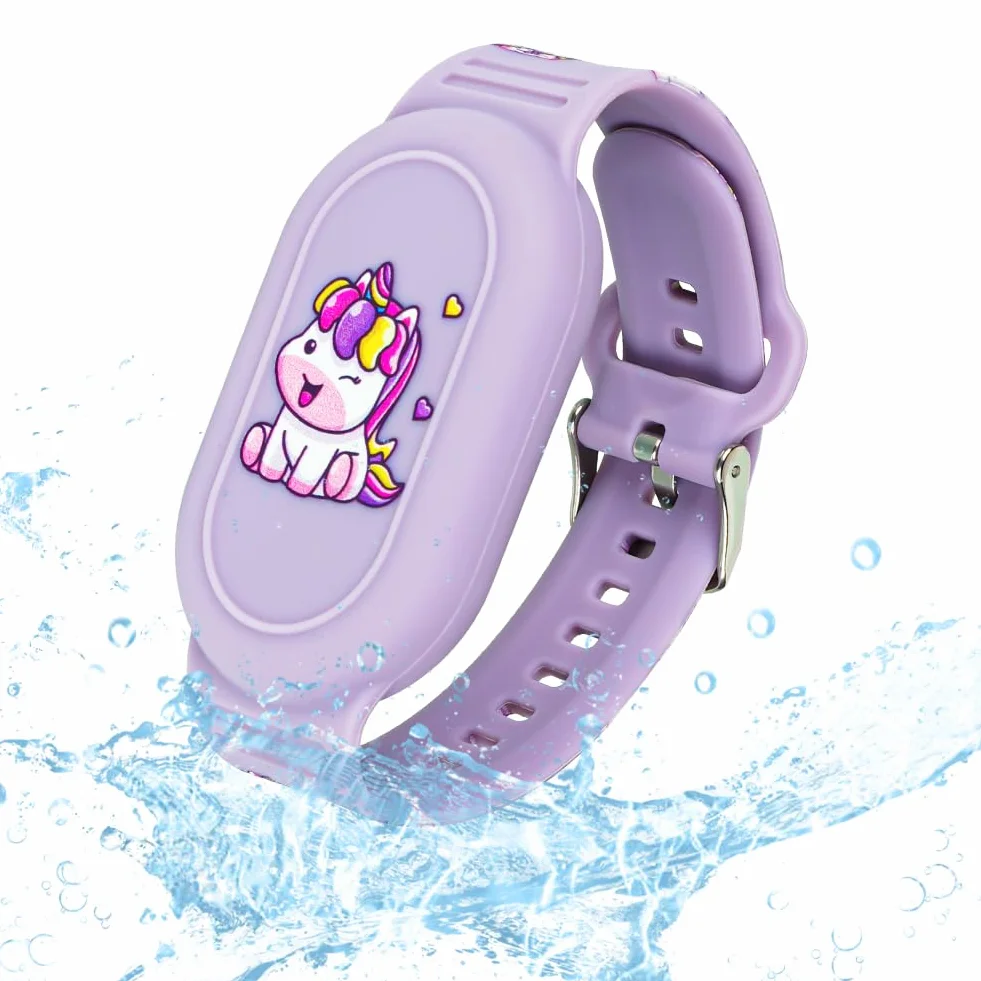 Ainiv Cute Silikonowy Uchwyt na Bransoletkę Galaxy SmartTag 2, Kompatybilny z Samsung Smart Tag 2, Fioletowy