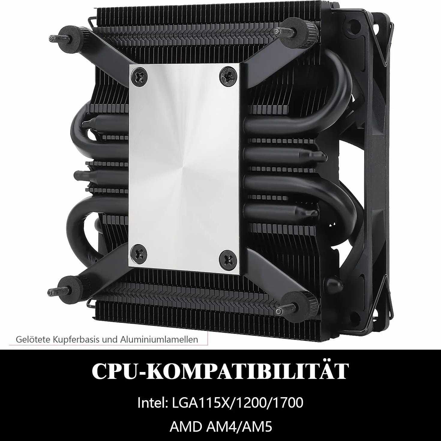 Thermalright AXP-90 X36 Black Low Profile Chłodnica procesora z wentylatorami PWM 90 mm 4 pipy grzewcze 36 mm AMD AM4/Intel LGA 1700/1150/1151/1155/1156/1200