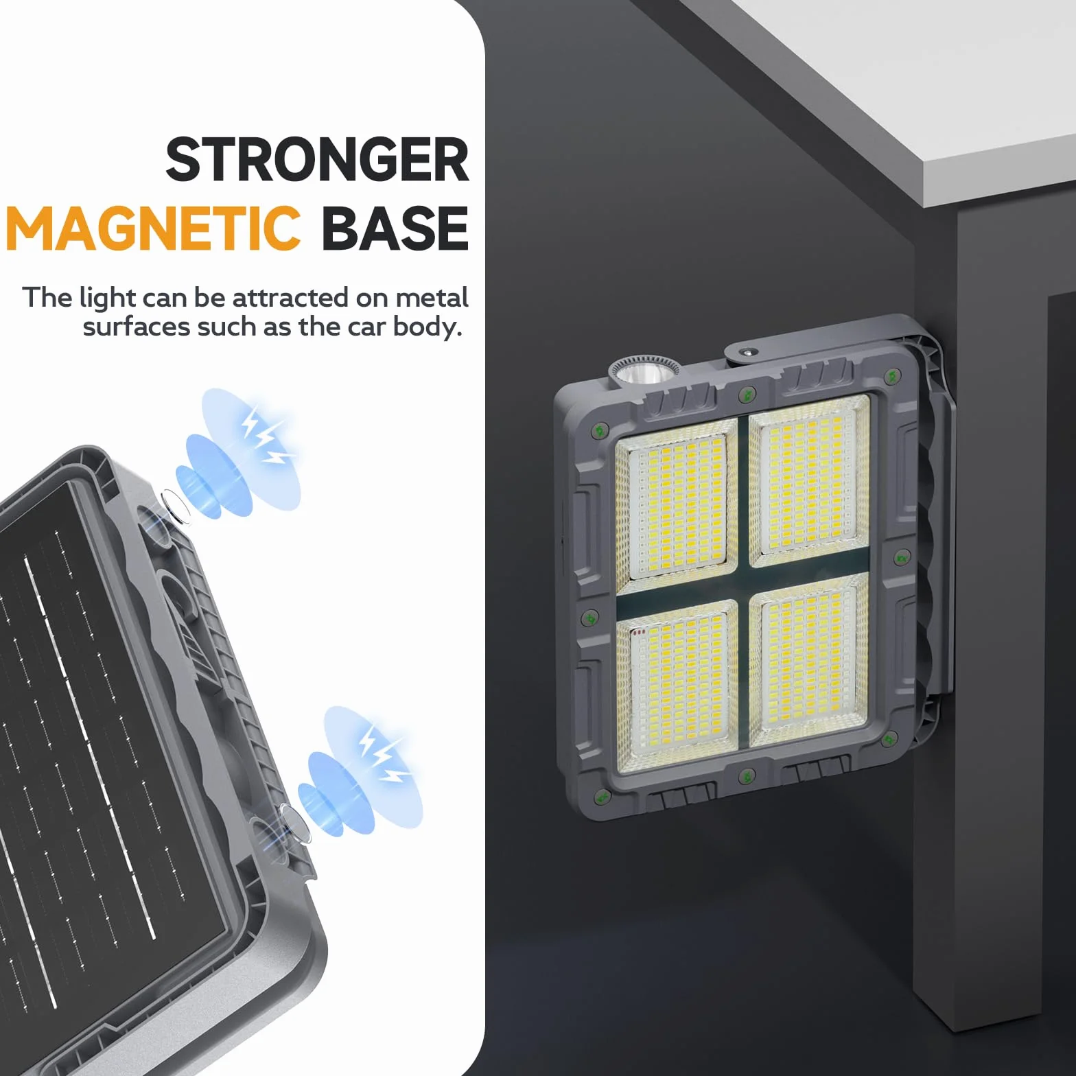 Reflektor budowlany LED 100 W, akumulator 12000 mAh, przenośna lampa robocza LED, 5 trybów pracy solarnej, lampa kempingowa LED do ponownego ładowania przez USB, do użytku na zewnątrz, do ogrodu,