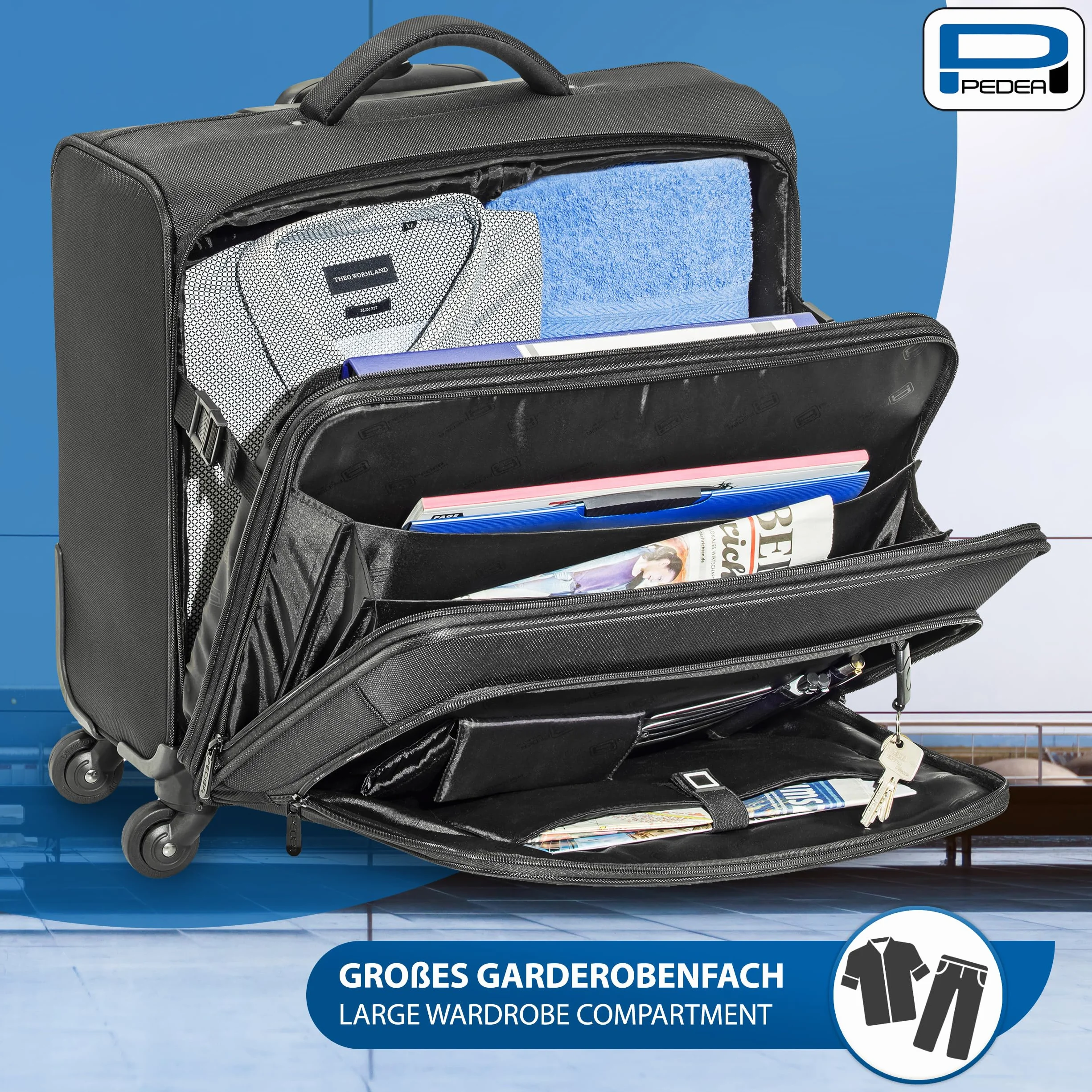 PEDEA Business Trolley Premium Plus walizka na laptopa 43,9 cm czarna