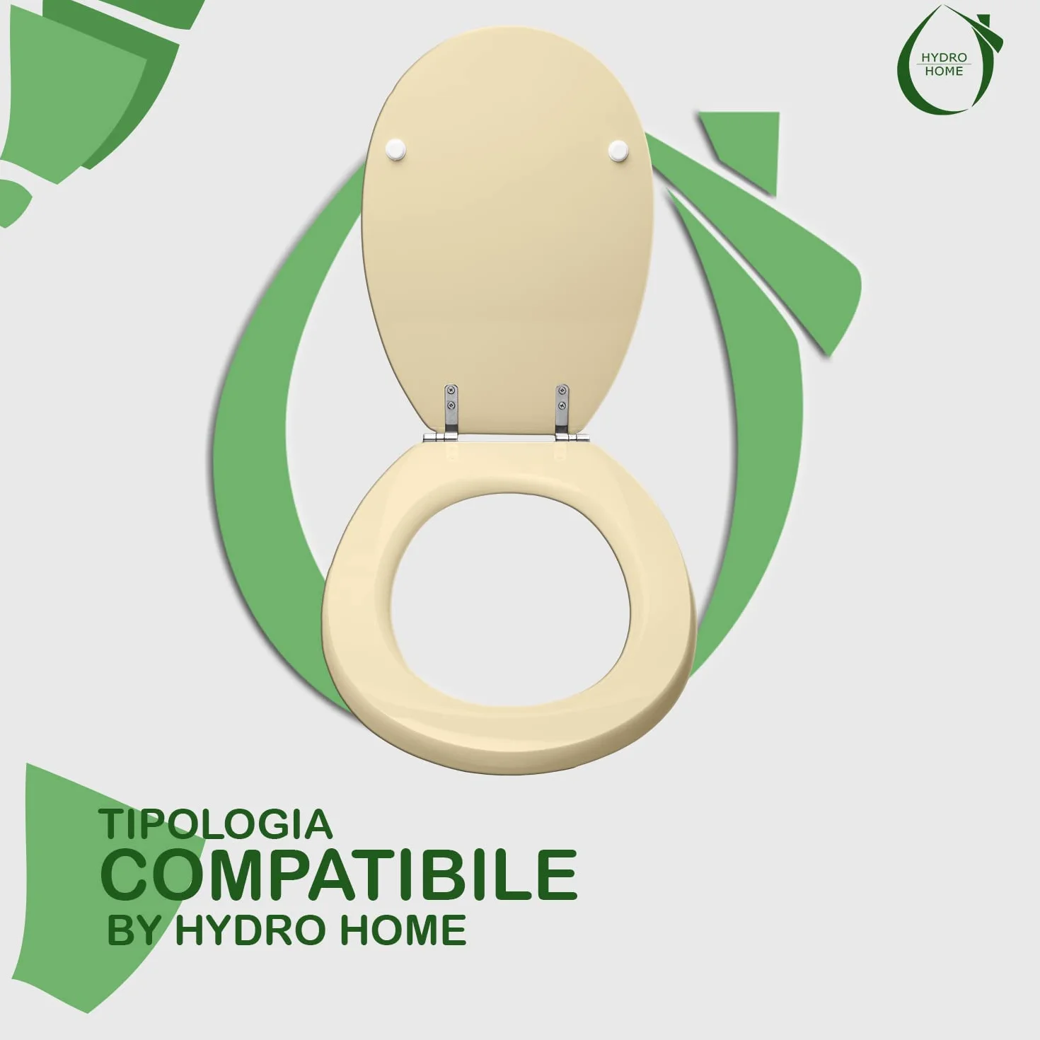HYDRO HOME Deska sedesowa kompatybilna z PIEMONT i PIEMONTESINA POZZI GINORI, drewniana deska sedesowa pokryta żywicą 2 mm, zamki błyskawiczne do mocowania od dołu, wyprodukowano we Włoszech