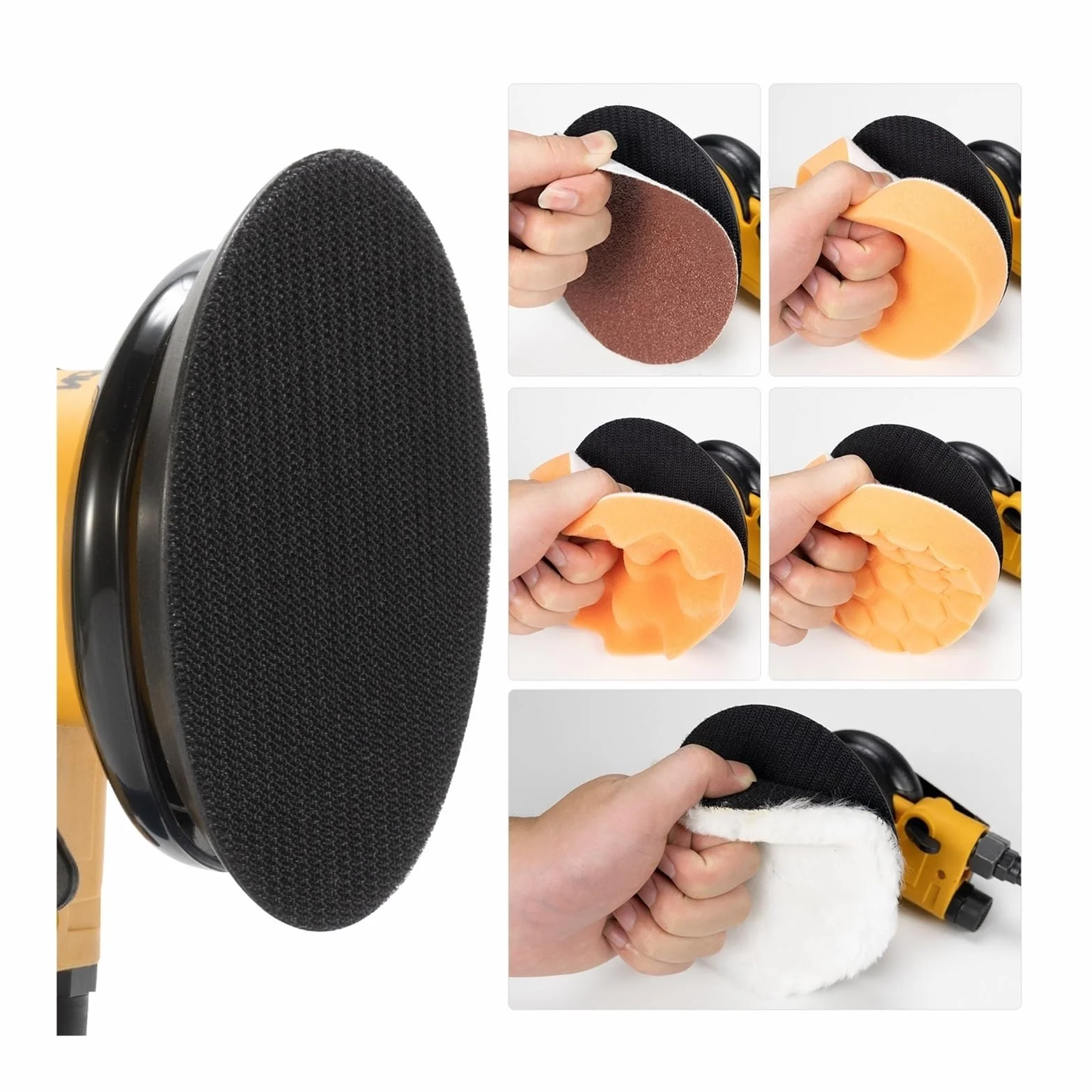 Pneumatyczna szlifierka pneumatyczna polerka 6 ''150mm narzędzie do pielęgnacji lakieru samochodowego polerowanie losowa orbitalna maszyna palmowa szlifierka do drewna(A9 Sander)