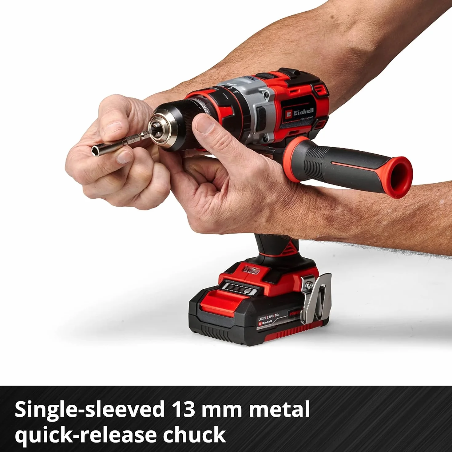 Einhell Te-Cd 18 Li-I Bl Wiertarko-Wkrętarka, Czerwony/Czarny, ‎7,8 x 2,91 x 9,25 cm; 1,5 kg
