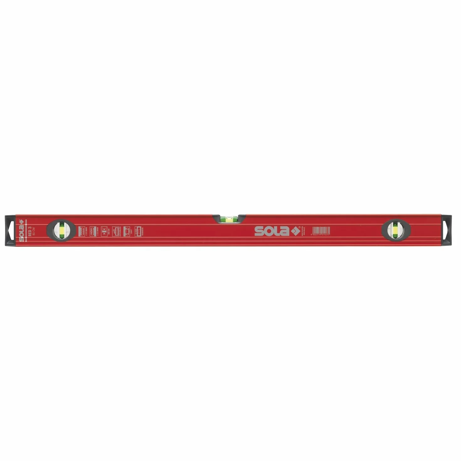 Sola 1215301 "Red 3 254.0 cm poziomica, czerwony, 100 cm
