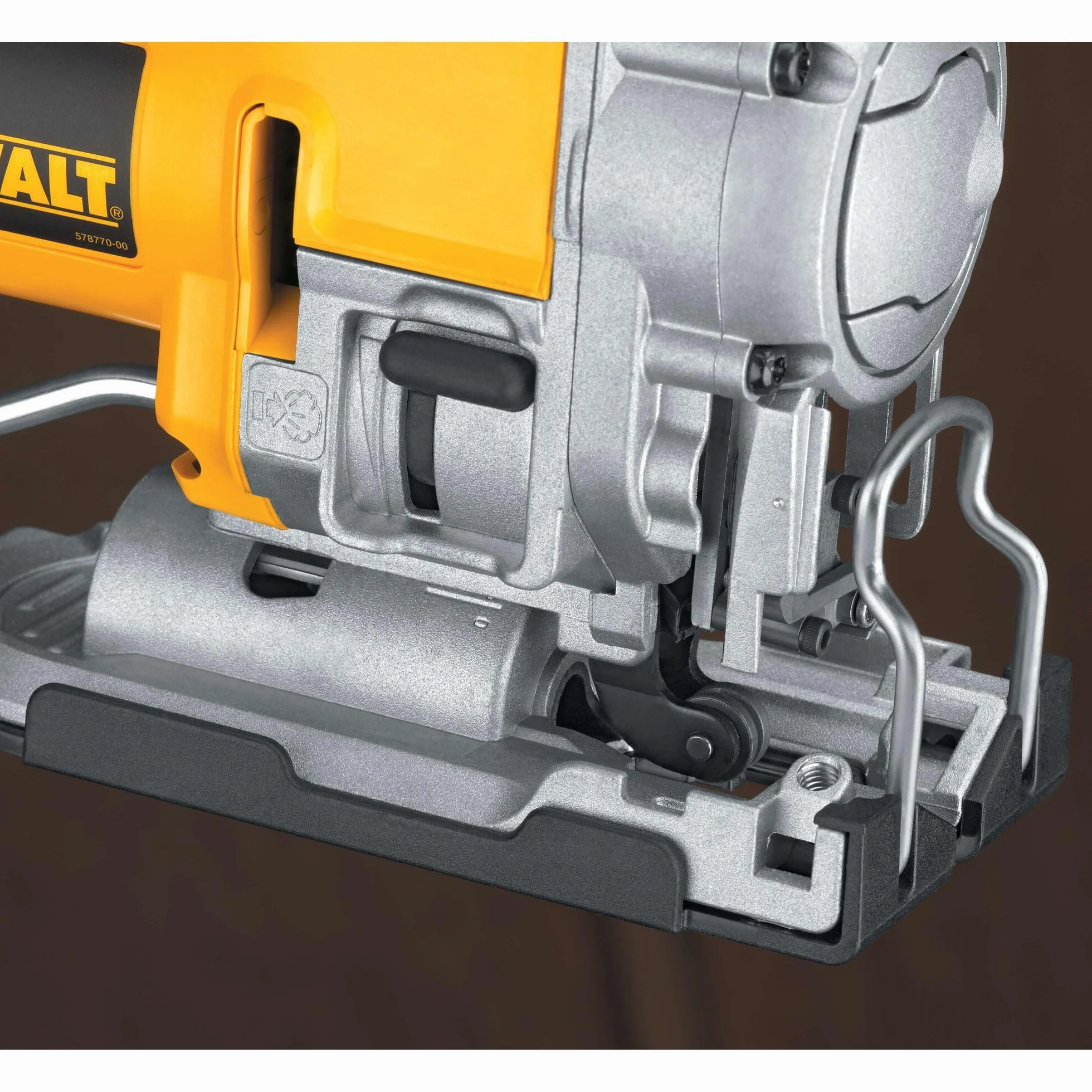DeWalt DEWALT DW331K 701W Wytrzymała wyrzynarka z górnym uchwytem, 230 V, żółta