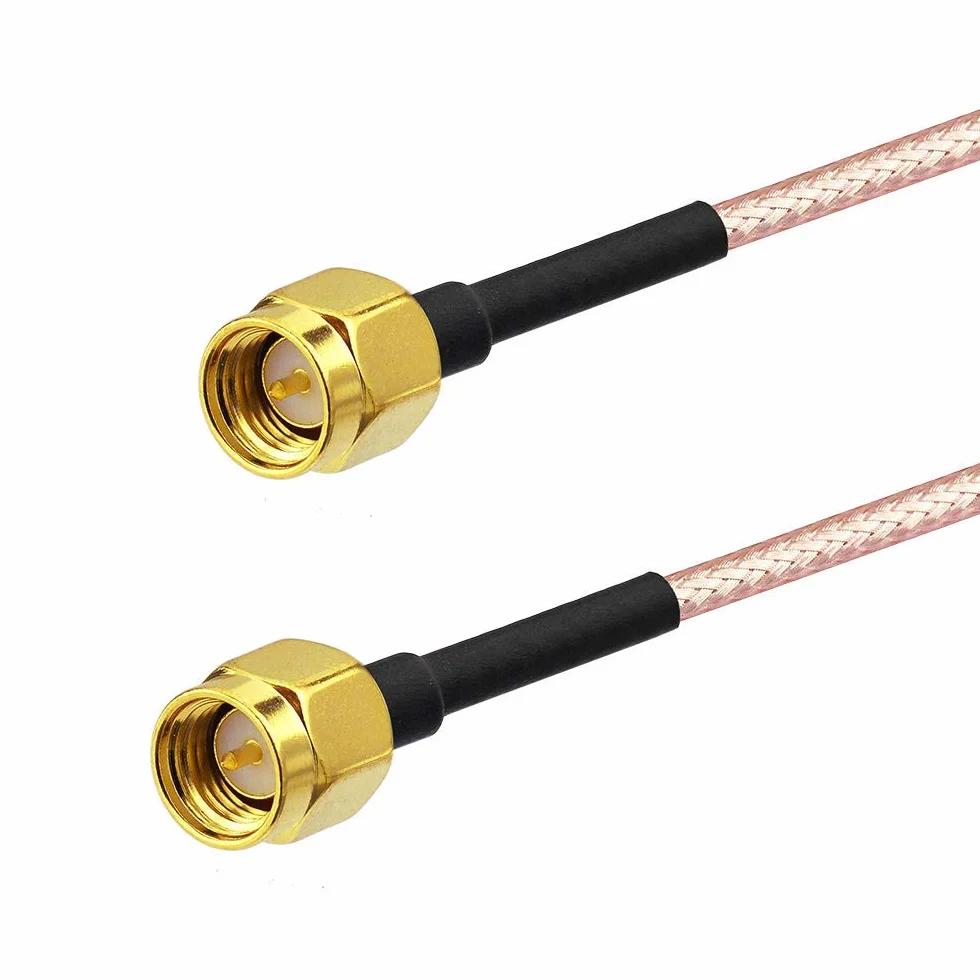 Bingfu SMA męski na SMA męski RG316 koncentryczny kabel rozruchowy 30 cm 30 cm (2-pak) do LNA niski poziom hałasu RTL SDR Dongle ADS-B odbiornik VNA Vector Network Analyzer Antena SWR Meter Spectrum