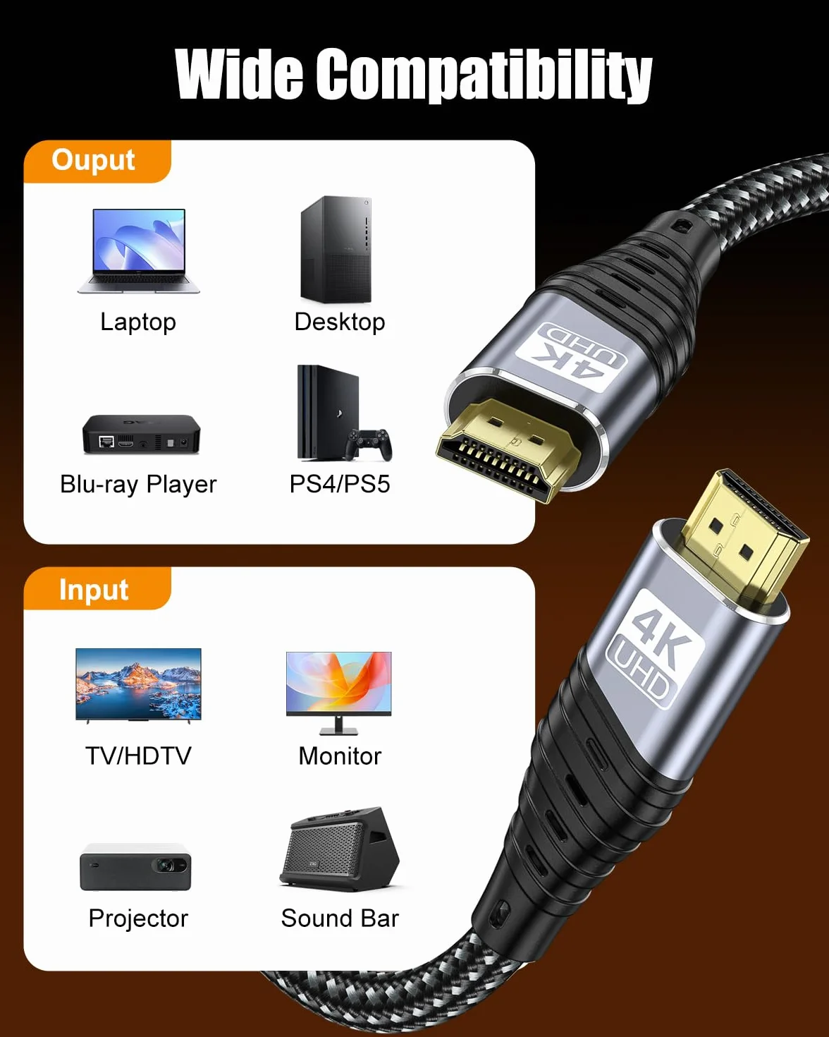 Kabel HDMI 2.0 4K Ultra Highspeed 10 m z Ethernet