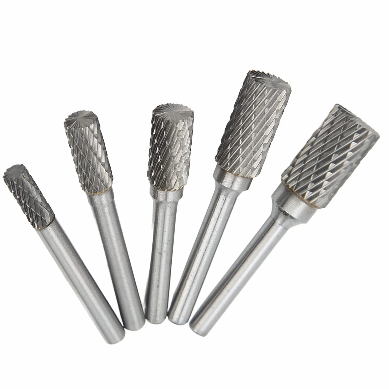 Zestaw żaren z węglików spiekanych o podwójnym cięciu |Trzpień 6 mm do obróbki metali/rzeźbienia w drewnie/tworzenia biżuterii |5-częściowy zestaw pilników obrotowych do