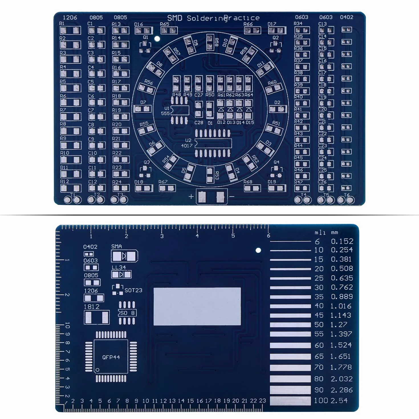 Kyrio Elektroniczny zestaw DIY SMD obracające się migające elementy LED do lutowania tablica do ćwiczeń umiejętności zestaw treningowy elektroniczny zestaw DIY