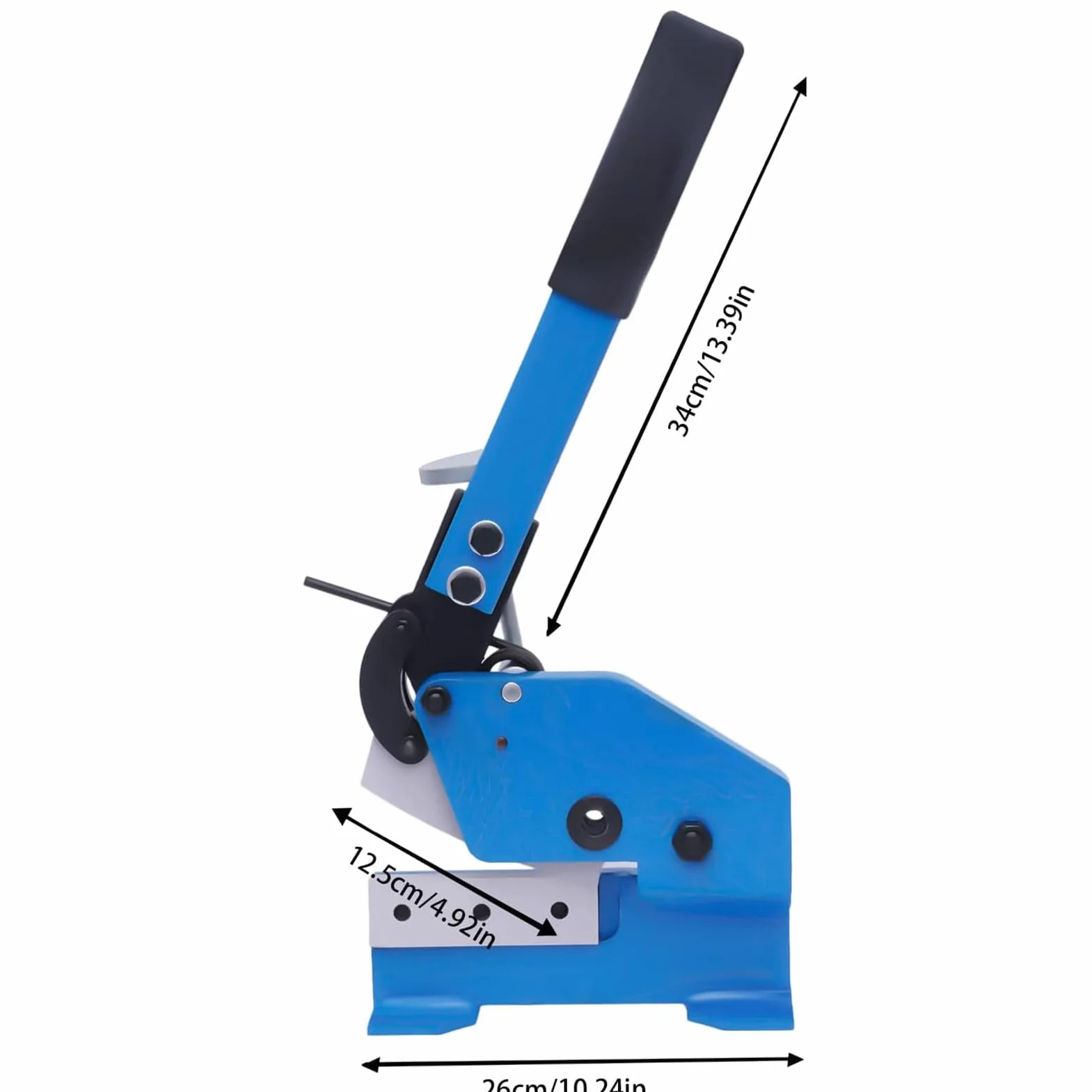 Nożyce do blachy, ręczne narzędzie do cięcia metalu z regulowanym zaciskiem, tnie blachy o grubości 6 mm-12 mm, wytrzymałe narzędzie do twardych materiałów