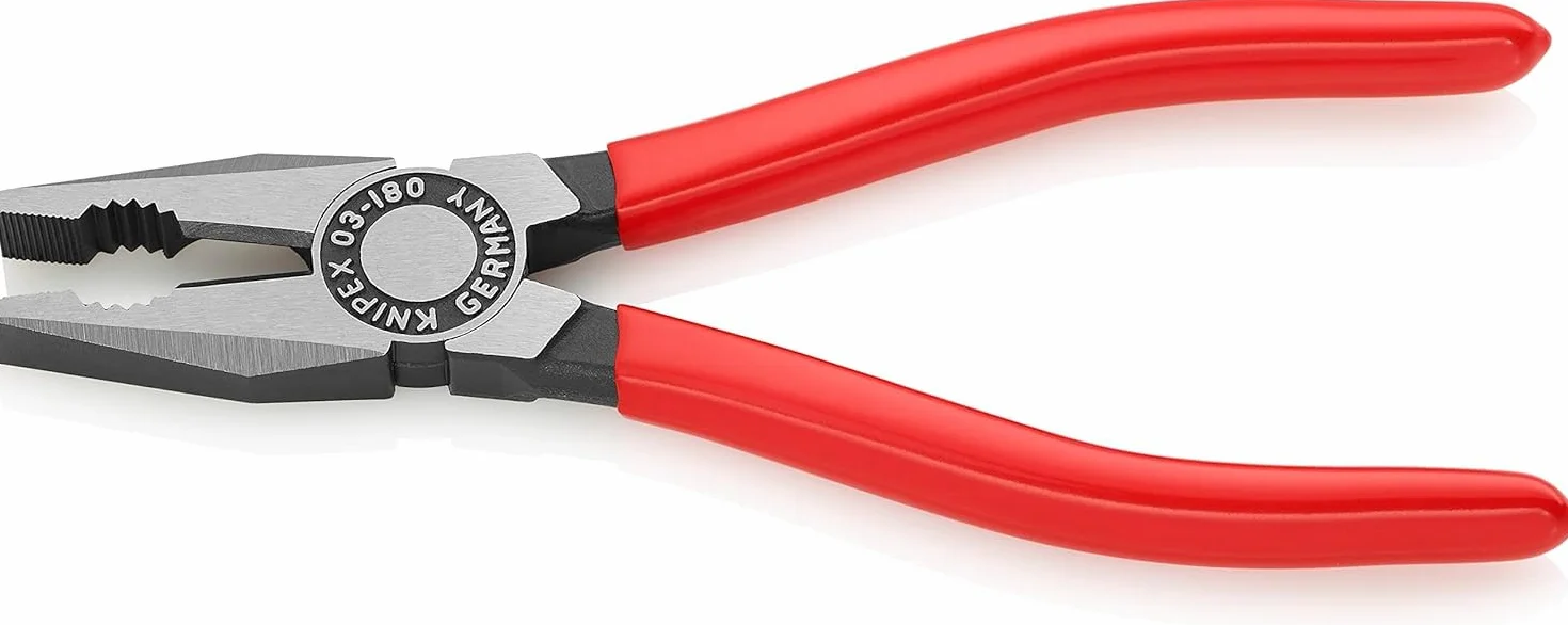 KNIPEX Szczypce uniwersalne w opakowaniu z zawieszką z tworzywa sztucznego, powlekane 180 mm, 03 01 180 SB