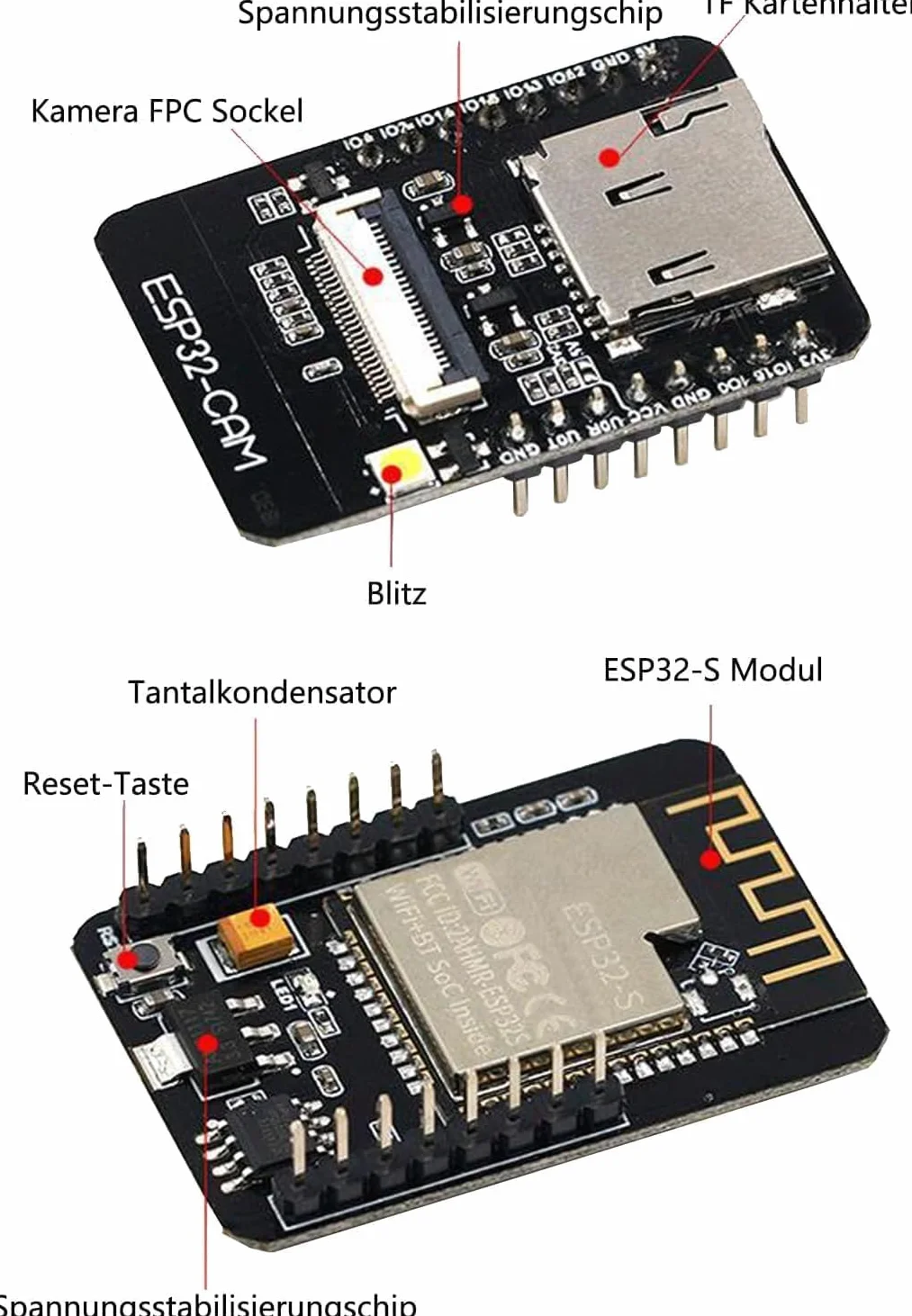 ESP32-CAM ESP32 moduł z kamerą OV2640 ESP-CAM-MB 4M DC 5V WiFi Bluetooth Arduino