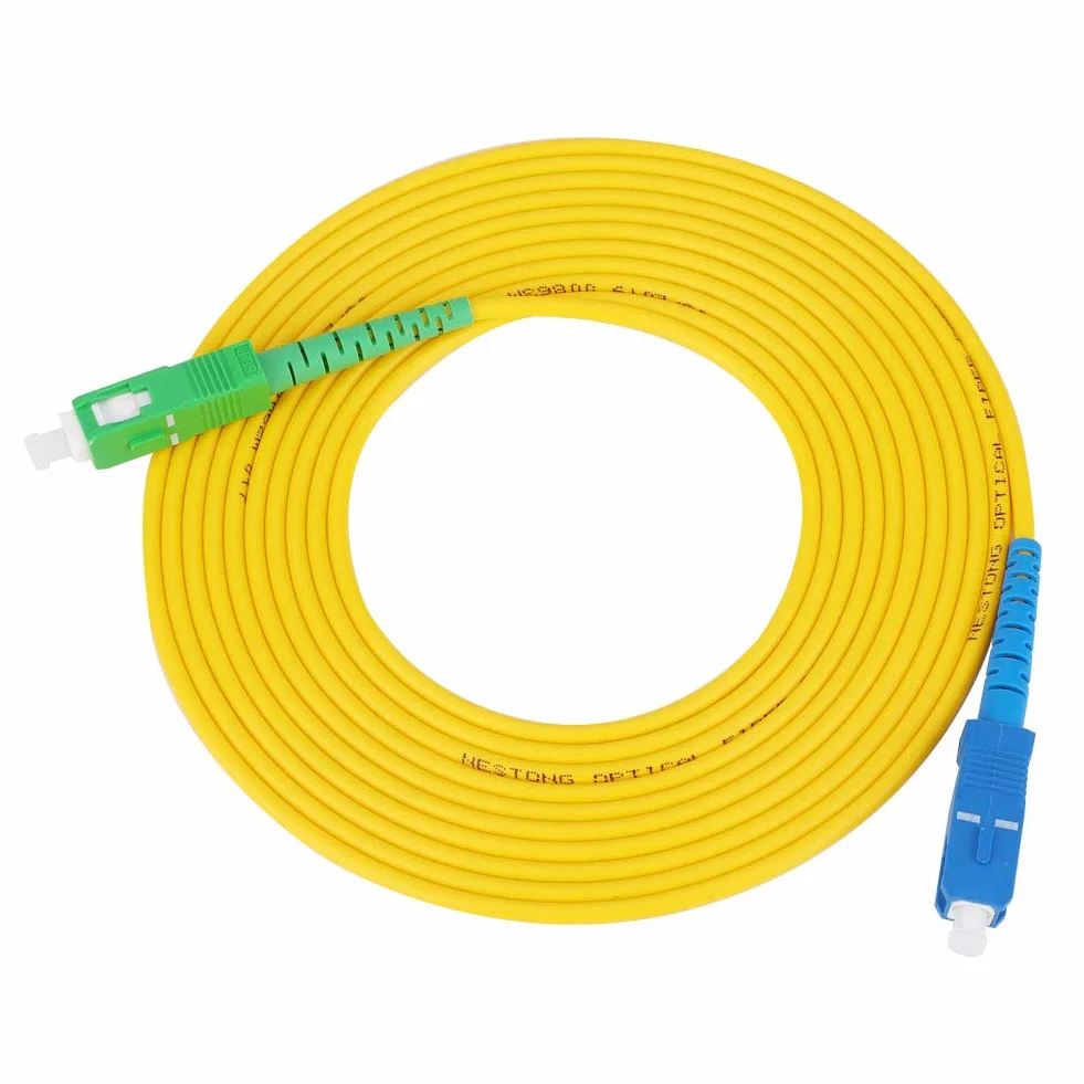 Kabel Światłowodowy SC/UPC-SC/UPC, Światłowód Przedłużający, 20 Metrów, Kompatybilny z Sieciami Optycznymi