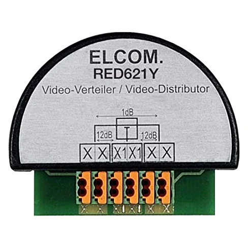 Elcom rozdzielacz wideo RED621Y 2-przewodowy UP urządzenie dodatkowe do komunikacji drzwiowej 3599430018961