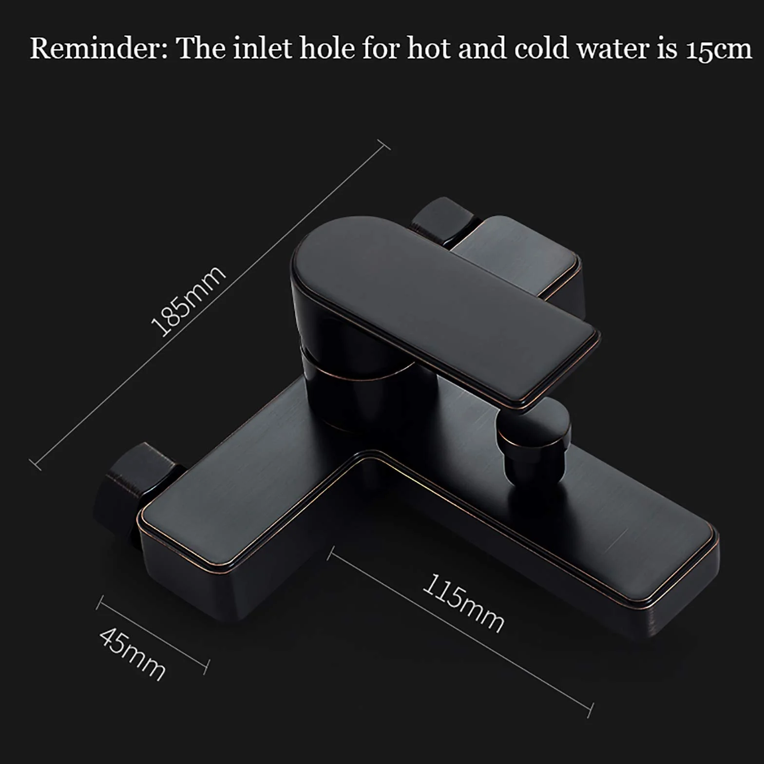 Kran Kuchenny, Bateria wannowa Mosiężna bateria wannowa Pojedynczy uchwyt Podwójna kontrola Bateria wannowa Ścienna bateria wannowa do łazienki z ręcznym prysznicem Wanna Filler Mixer Tap,