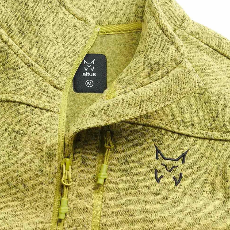Chaqueta de Punto muy cálida, Ligera y Confortable. C: Golden Lima T: L