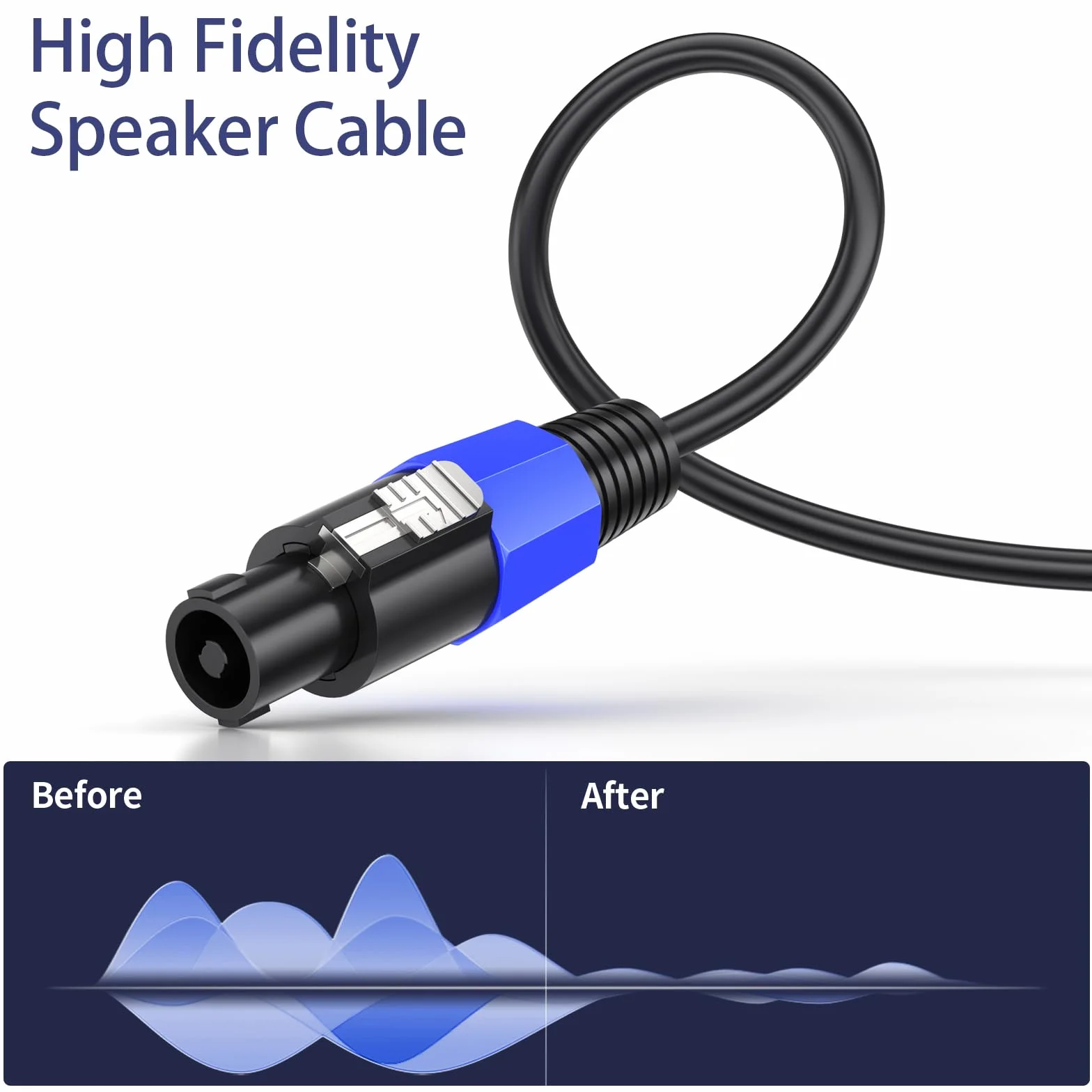 Speakon kabel głośnikowy 20 m 12 AWG z wtyczką Twist Lock DJ PA