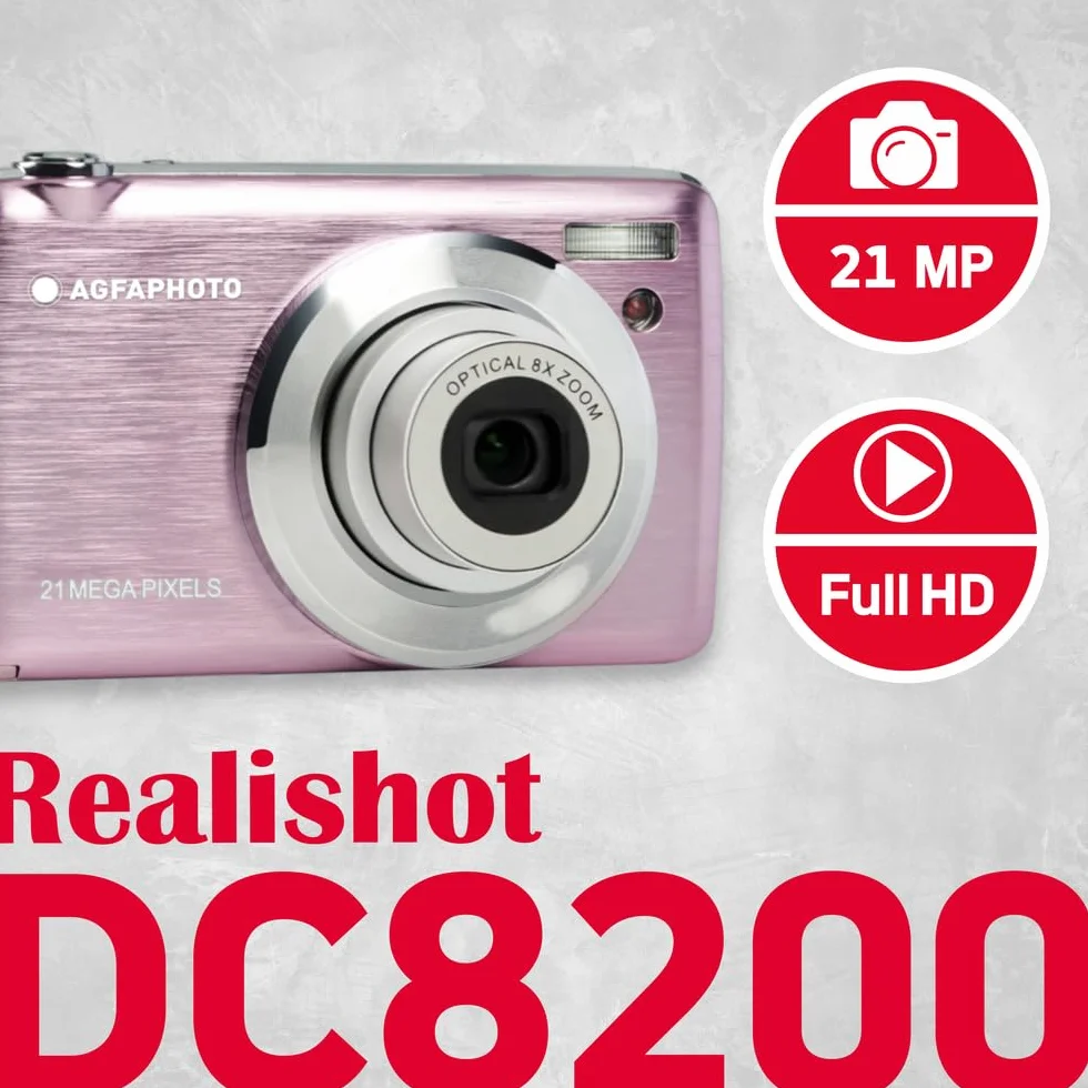 AGFA Realishot DC8200 kompaktowy aparat cyfrowy 21 MP Full HD 2,7 cala LCD 8x zoom optyczny