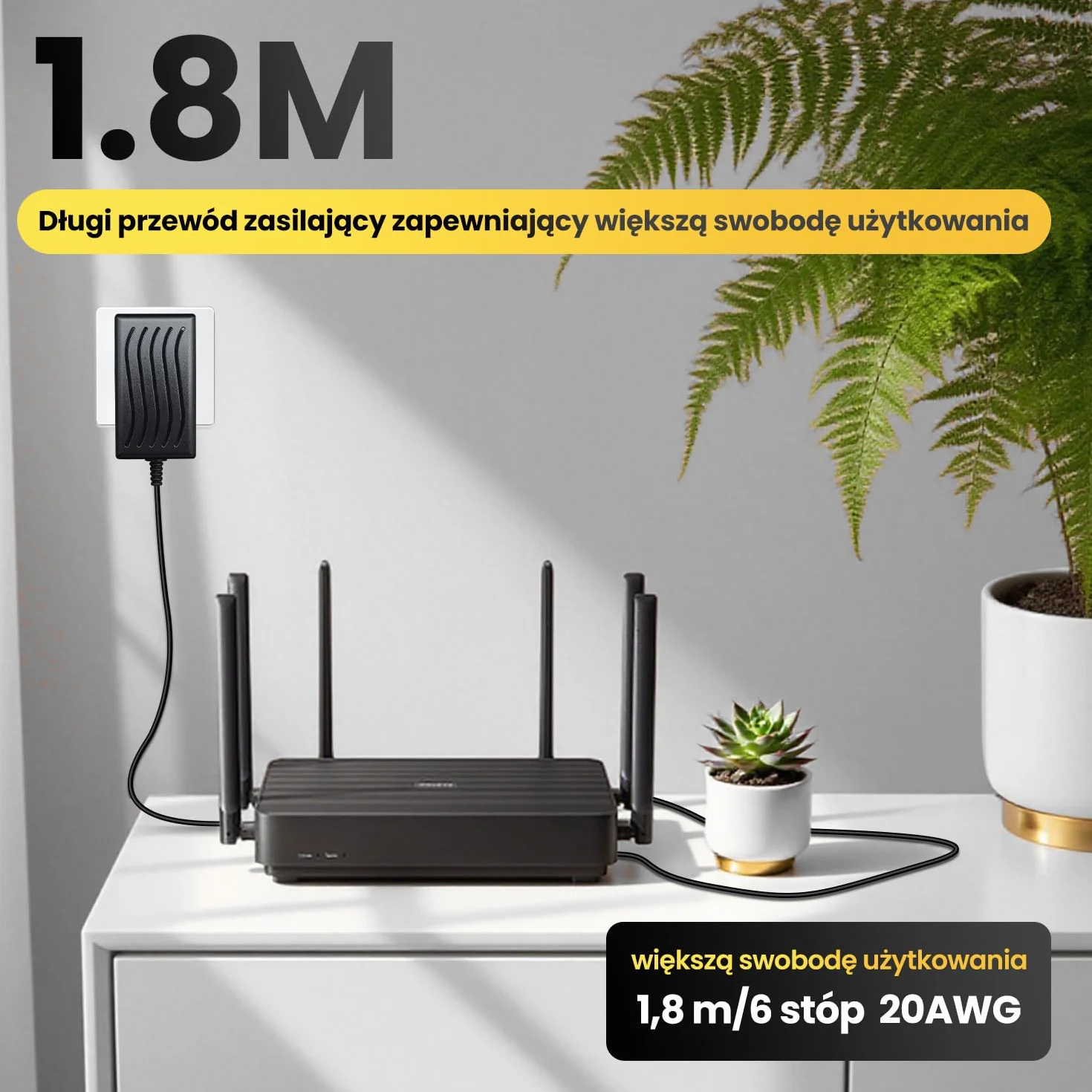 Zasilacz 12V 1A 1,8m AC DC Adapter z 8 Wymiennymi Gniazdami CE
