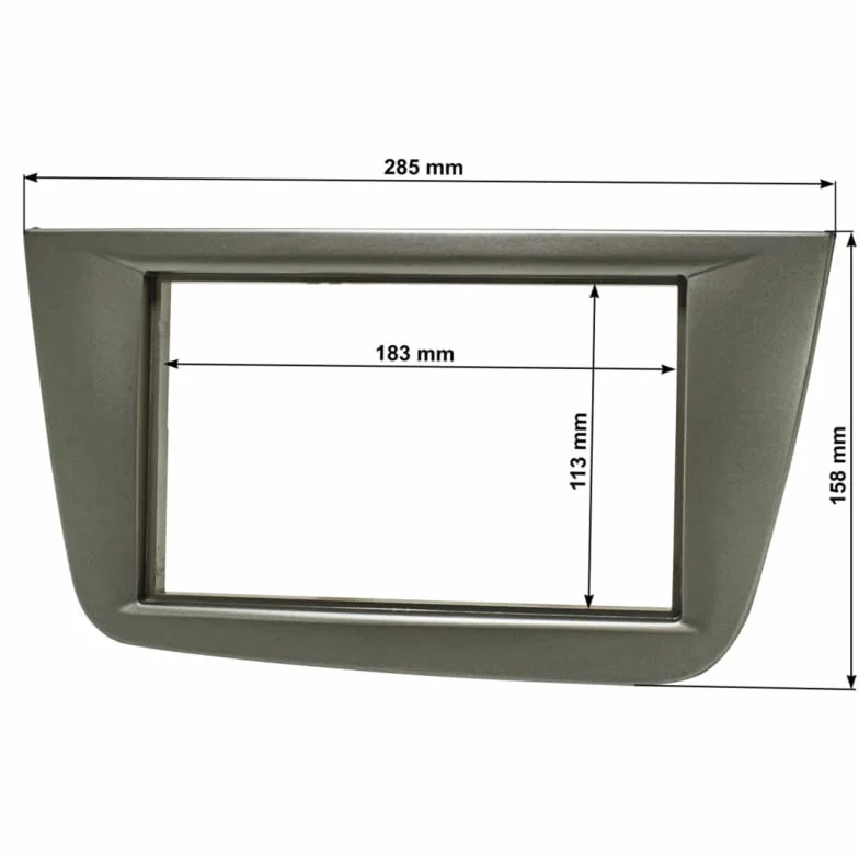 Zestaw montażowy radia samochodowego ramka Radio-2 DIN Seat Altea/Altea XL/Toledo szary