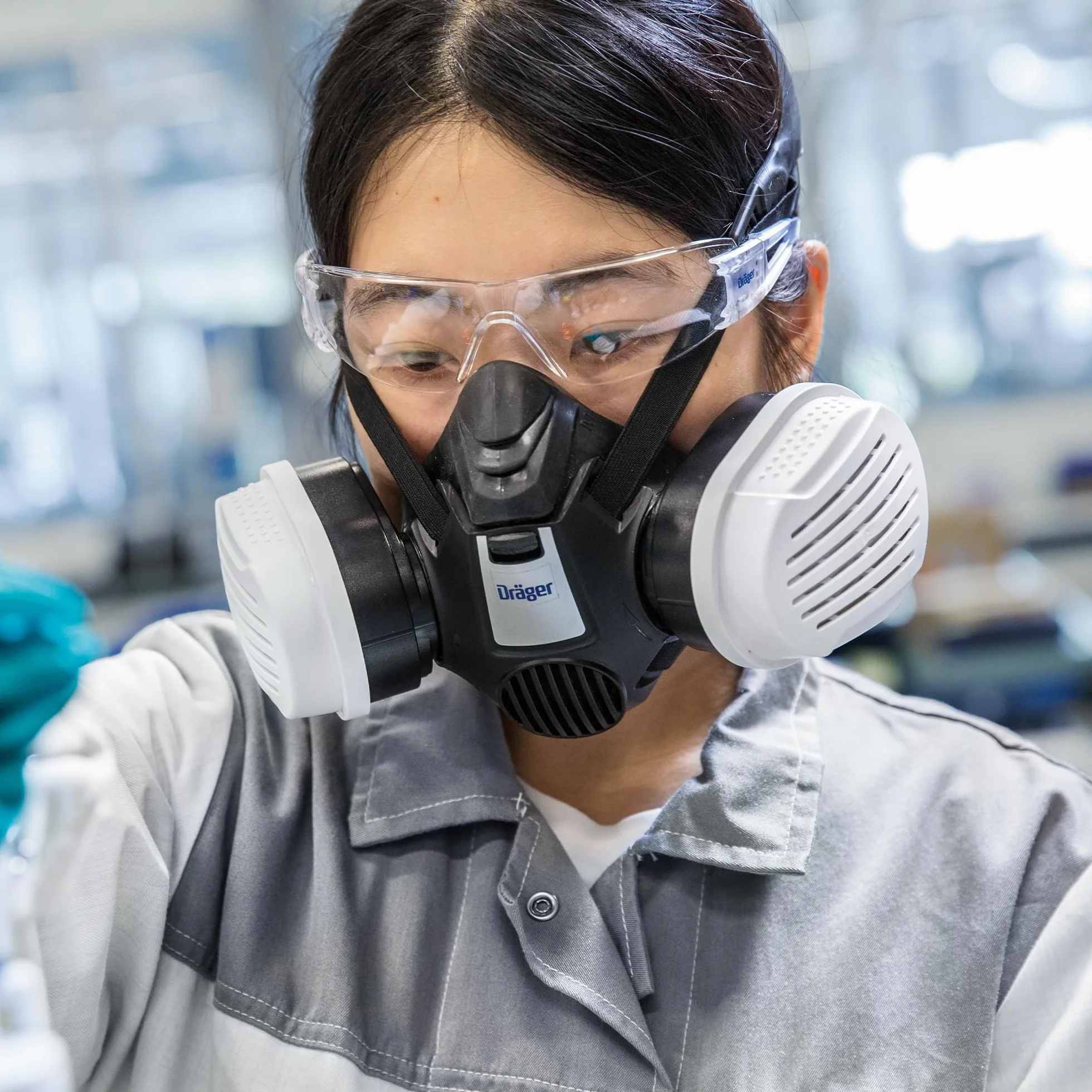 Filtry bagnetowe Dräger X-plore A1B1E1K1 Hg P3 RD | 14 wymiennych wkładów filtracyjnych odpowiednich do masek oddechowych X-plore 3300, 5500 | ochrona przed toksycznymi oparami