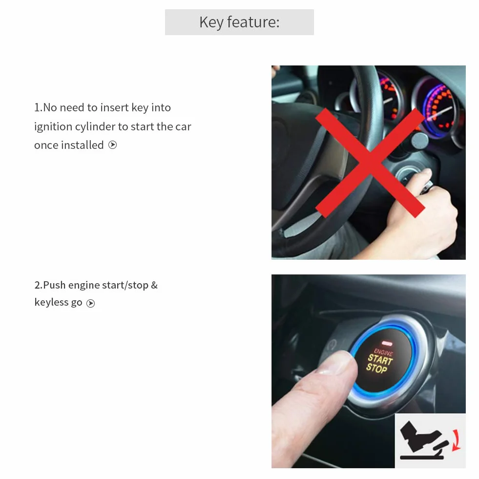 EASYGUARD EC004 inteligentny system alarmowy samochodowy RFID immobilizer bezkluczykowy