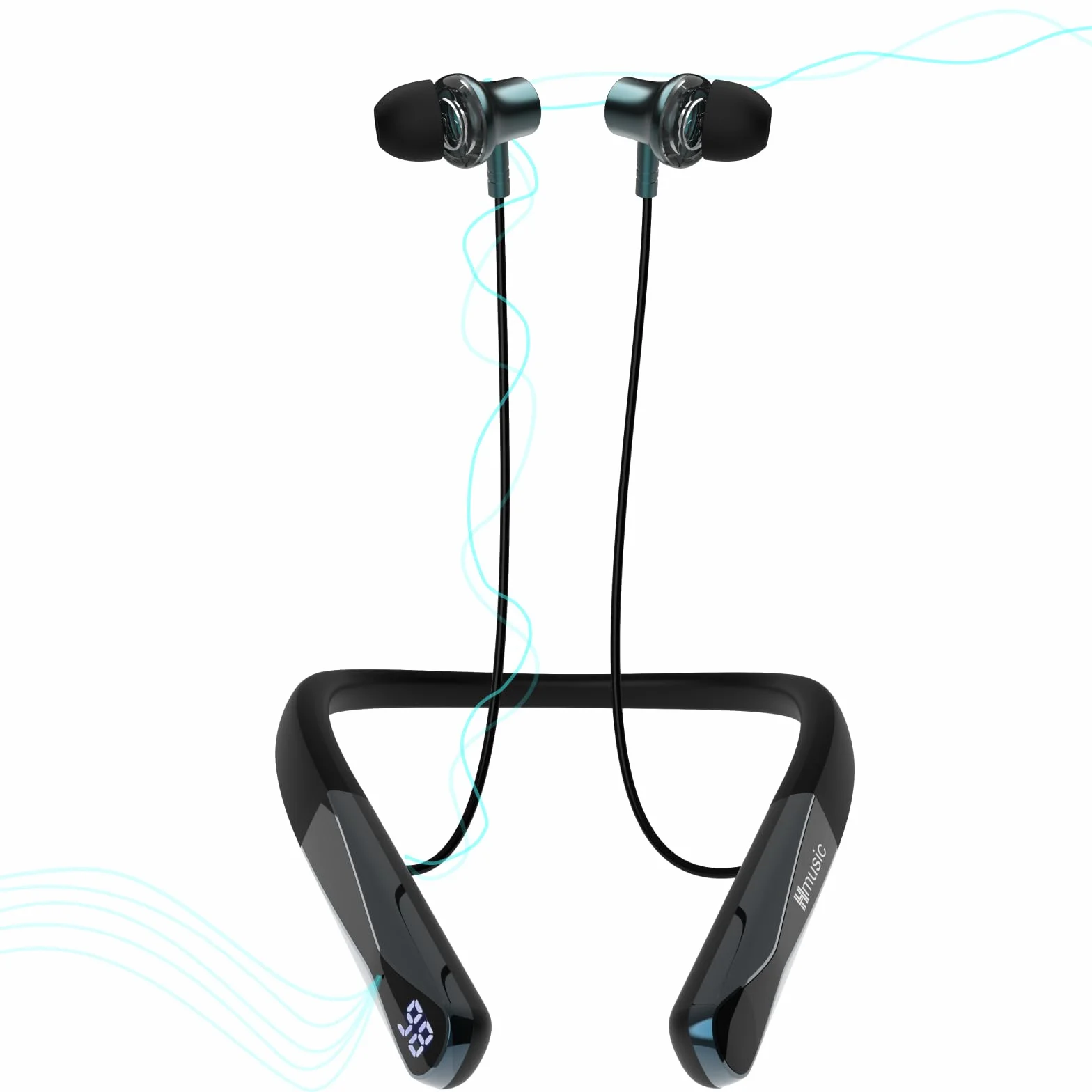 Hmusic H08 Słuchawki Bluetooth 6.0 Bezprzewodowe Mikrofon IPX5 35H