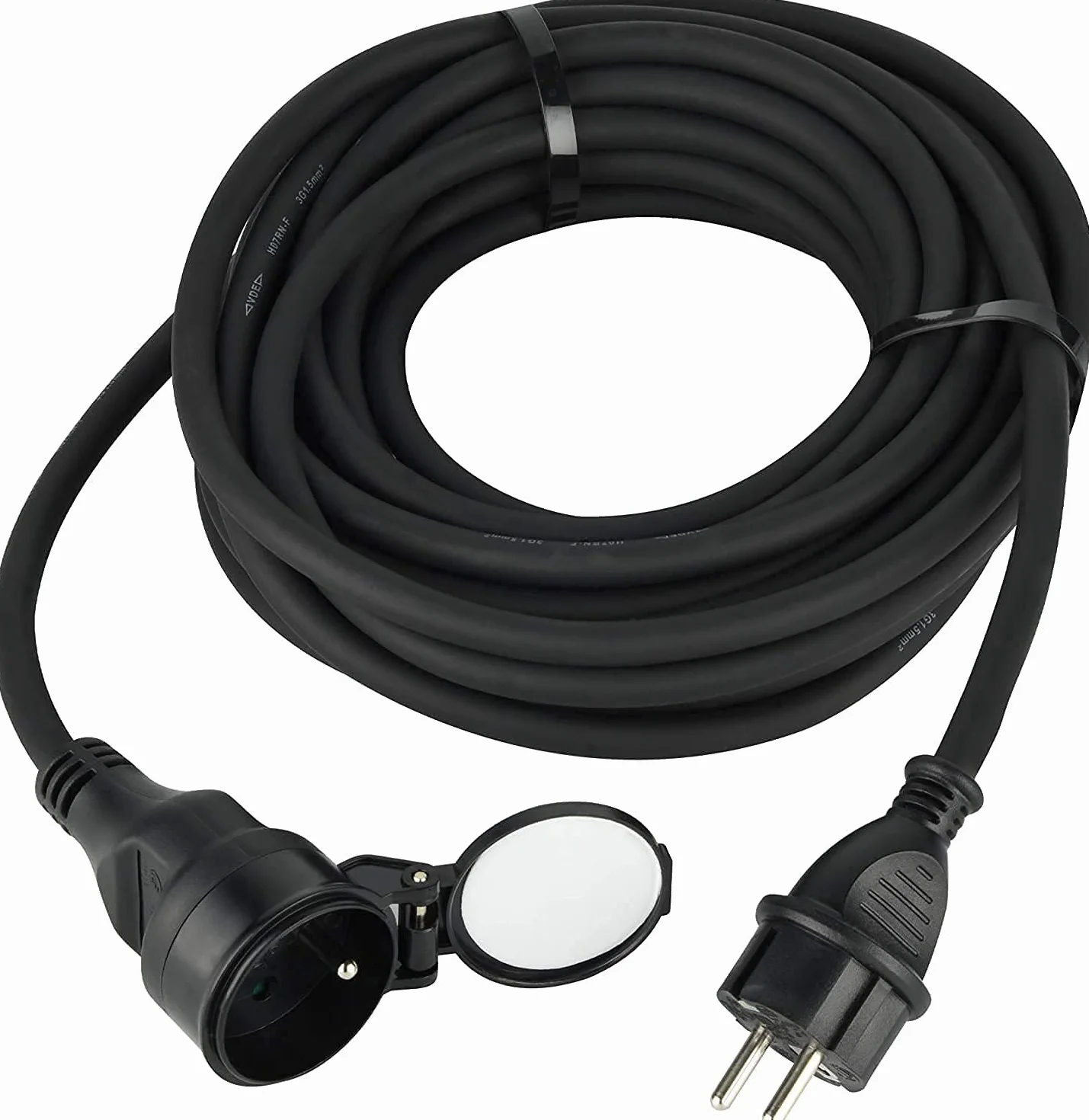 Electraline Przedłużacz 5 m Czarny