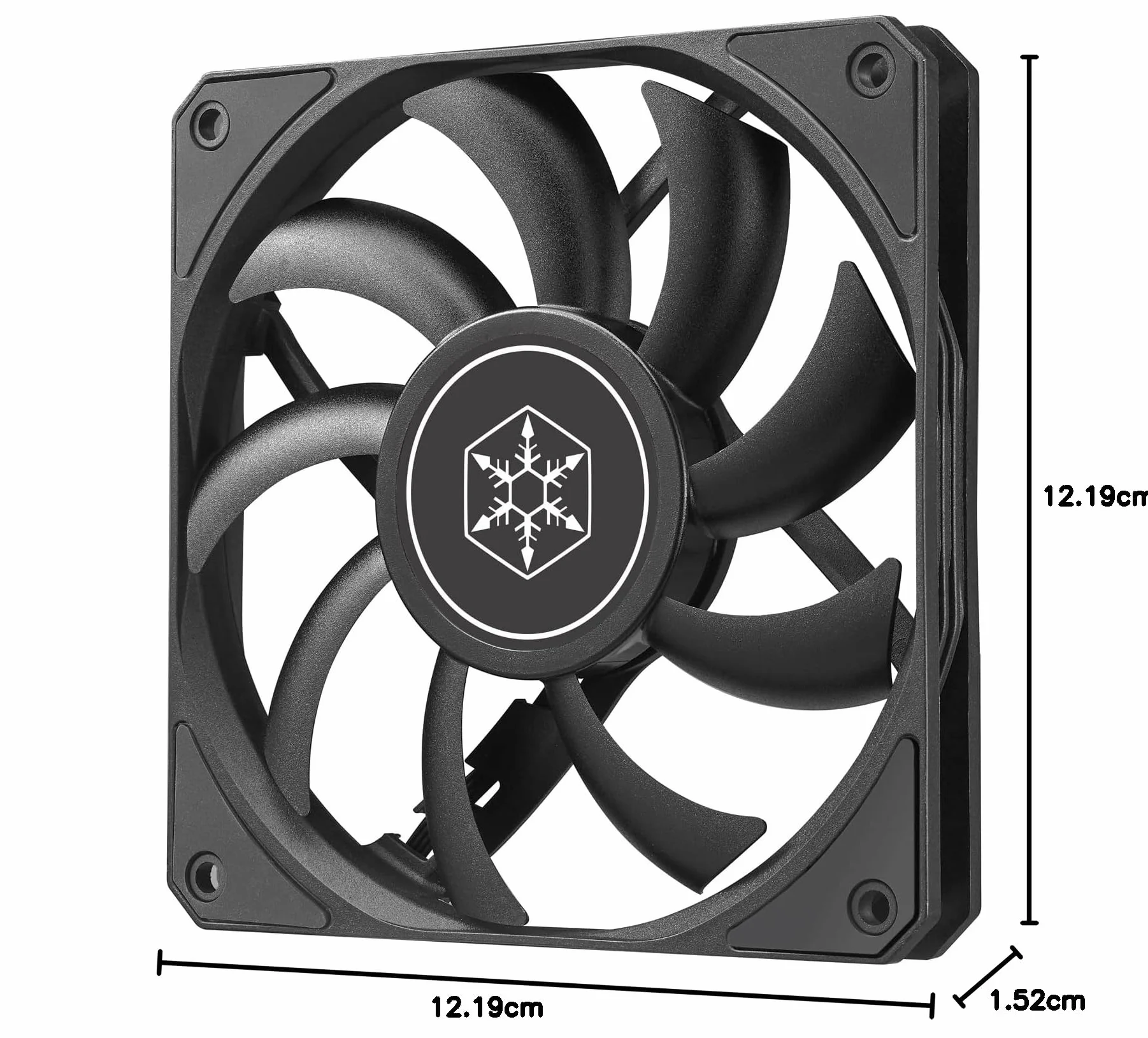 SilverStone Technology Air Slimmer 120 Enhanced Performance Slim Fan 120 mm PWM SST-AS120B czarny