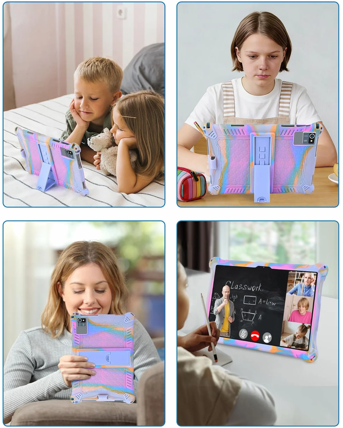 KATUMO Universalne Twarde Etui z Silikonu dla Tabletów 10,1 cali, Etui dla JIKOCXN C30 / DEERTiME E6 / ZONKO/DOOGEE U10 / SKYEGG K11 tabletów 10 cala, z Pióro i Pasek na Ramię