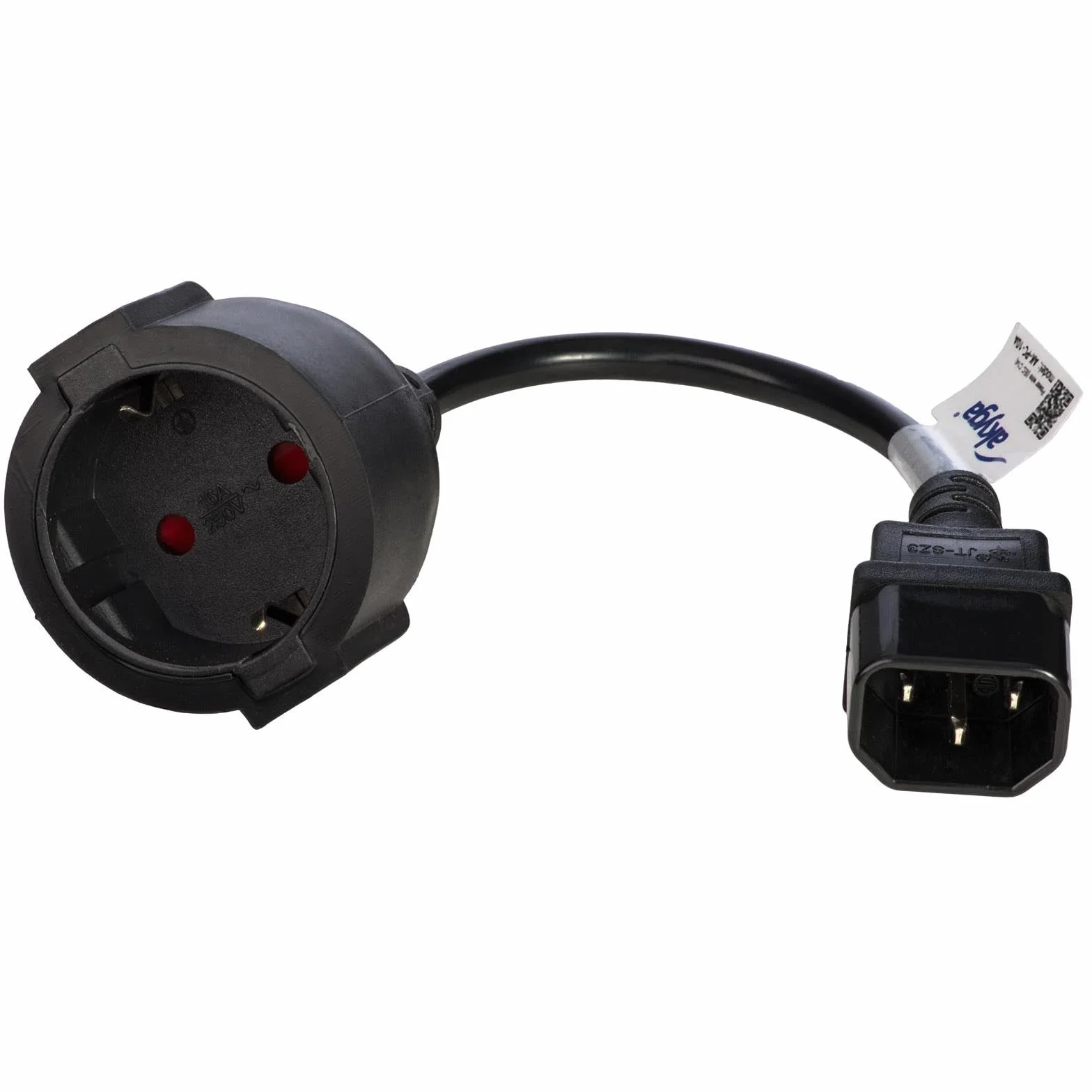 Akyga AK-PC-10A Przejściówka Adapter UPS IEC C14 CEE 7/4 Schuko 15cm