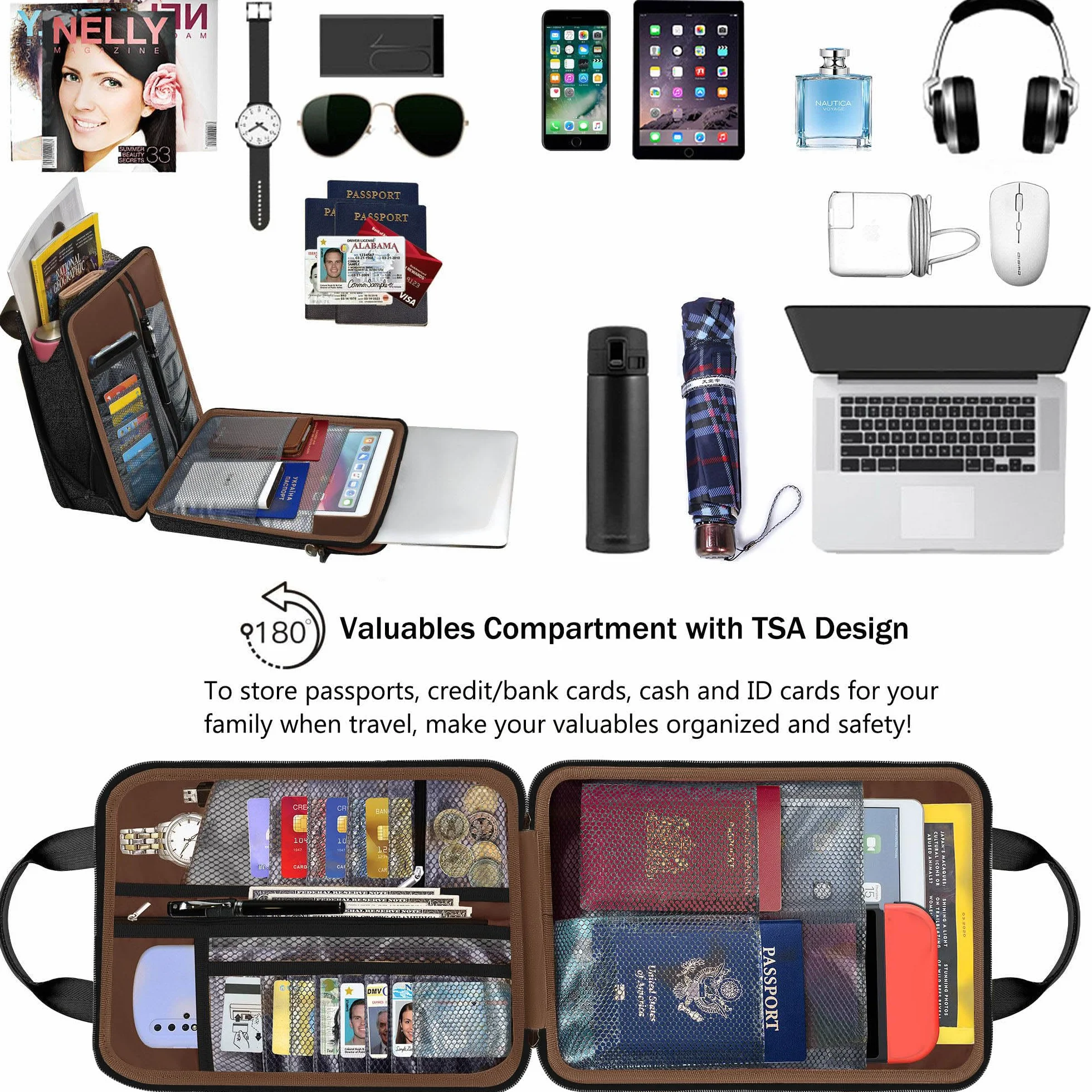 ZINZ Plecak na laptopa Us-crossbody 06 szary pomarańczowy 1 sztuka