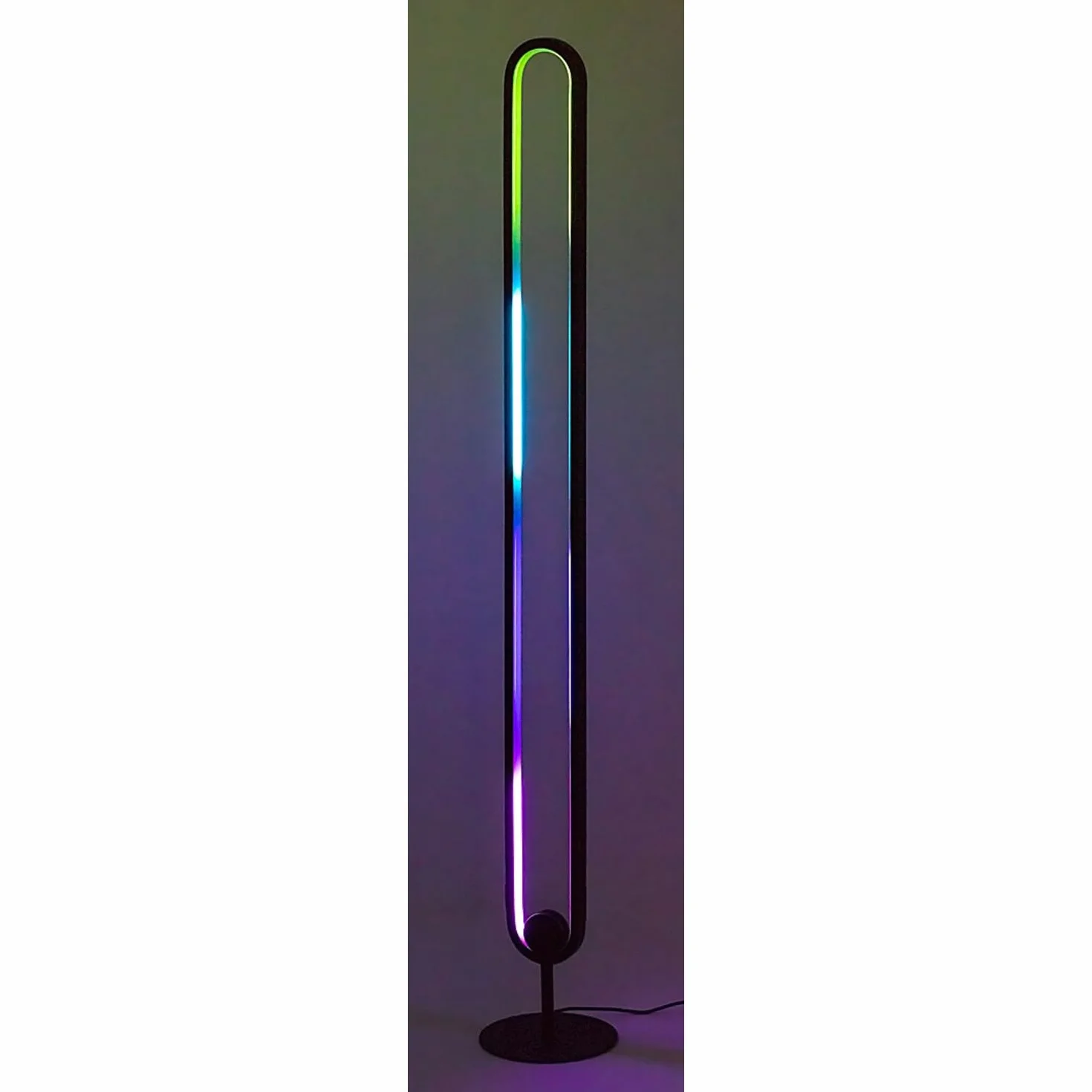 Barto 19W Metal Matt Lampa podłogowa LED, czarna, biała z tworzywa sztucznego B: 10 cm H: 125 cm z przełącznikiem