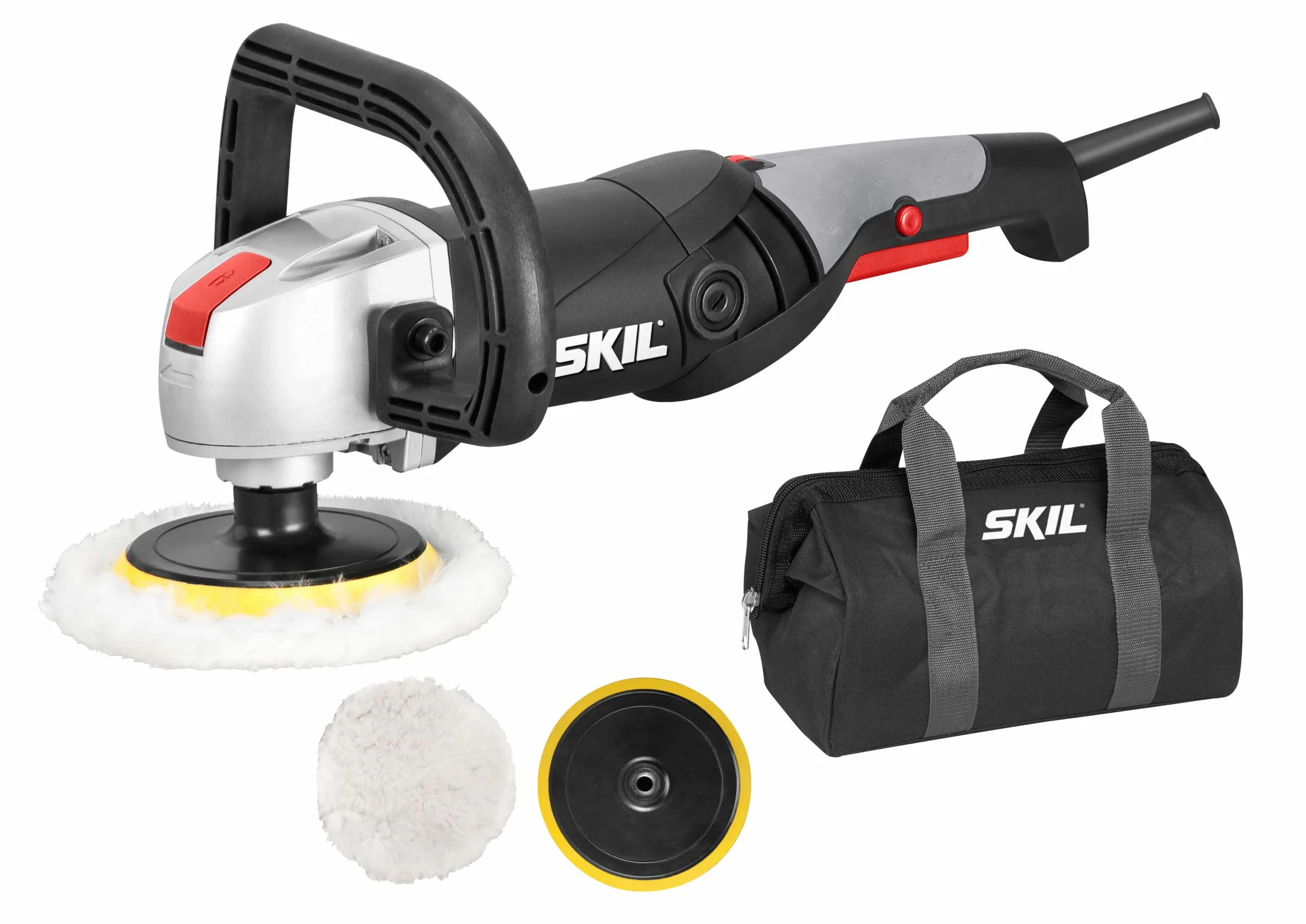 Skil Masters polerka 9955 MA (1300 W, 600 – 3600 min-1, Ø 125 + Ø 180 mm talerz polerski, kabel 4 m, 2 osłony polerskie, torba)