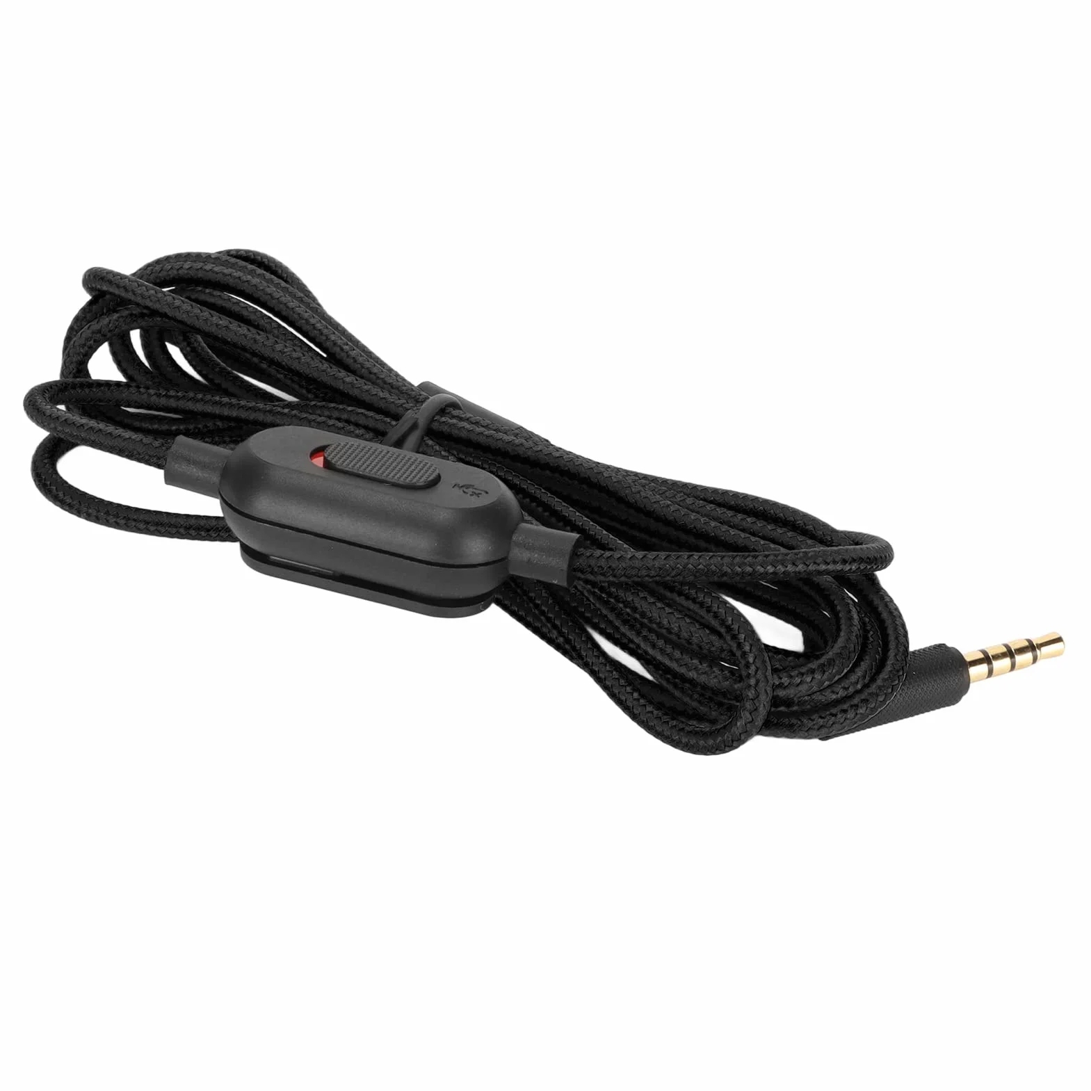 Kabel do Zestawu Słuchawkowego z Regulacją Głośności, Przewód Aux do Gier, Kompatybilny z G Pro G Pro X G433 Czarny