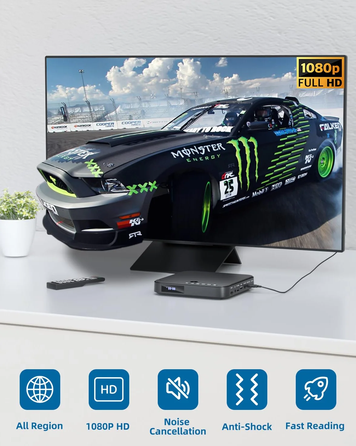 Mini Odtwarzacz DVD HDMI 1080P PAL/NTSC USB TF