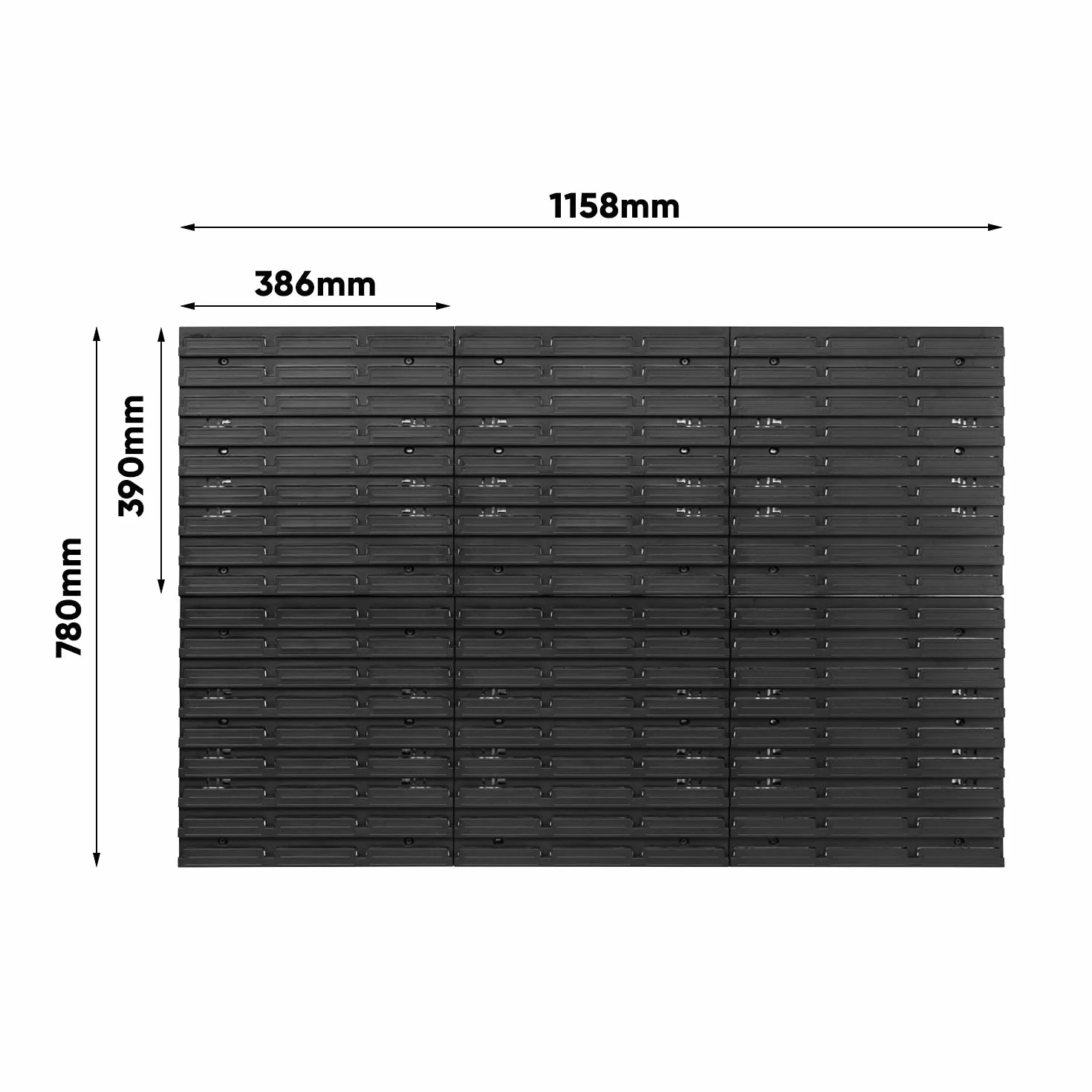 Pudełko do układania regał ścienny – 1158 x 780 mm – system przechowywania 39 sztuk pudełek z pokrywką – regał magazynowy pojemniki magazynowe regał do sypania, czerwony