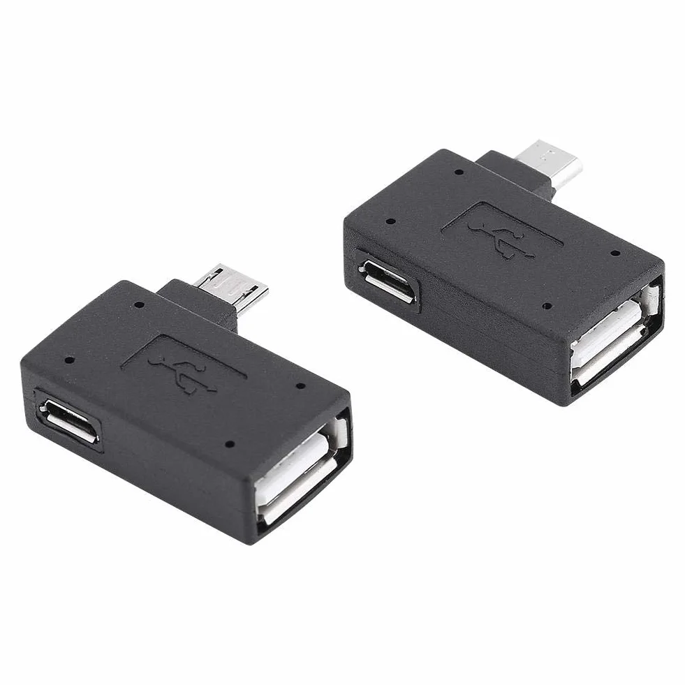 Adapter Mini USB 2.0 OTG 90 stopni konwerter gniazdo do Micro USB