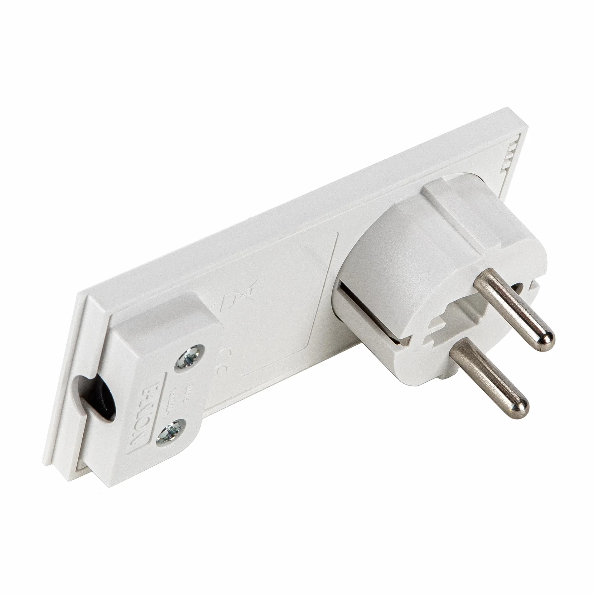 FANTON 80065-B3 3 sztuk Obrotowy ultra płaski schuko 2P+T 16A mod. CLOCK biały kolor