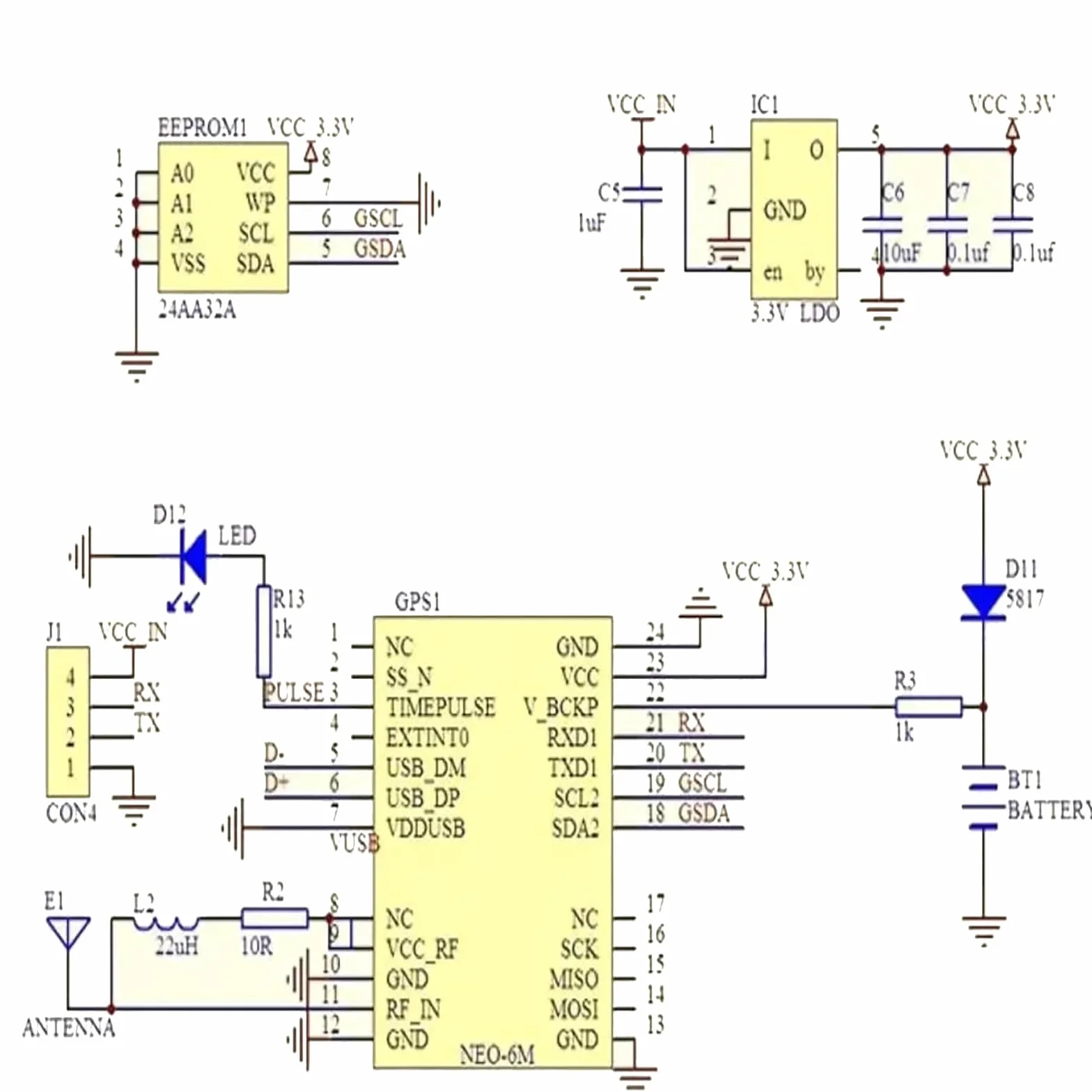 GY-NEO6MV2 NEO-6M moduł GPS sterowania lotem 3 V-5 V z anteną ceramiczną do Arduino (3 sztuki)