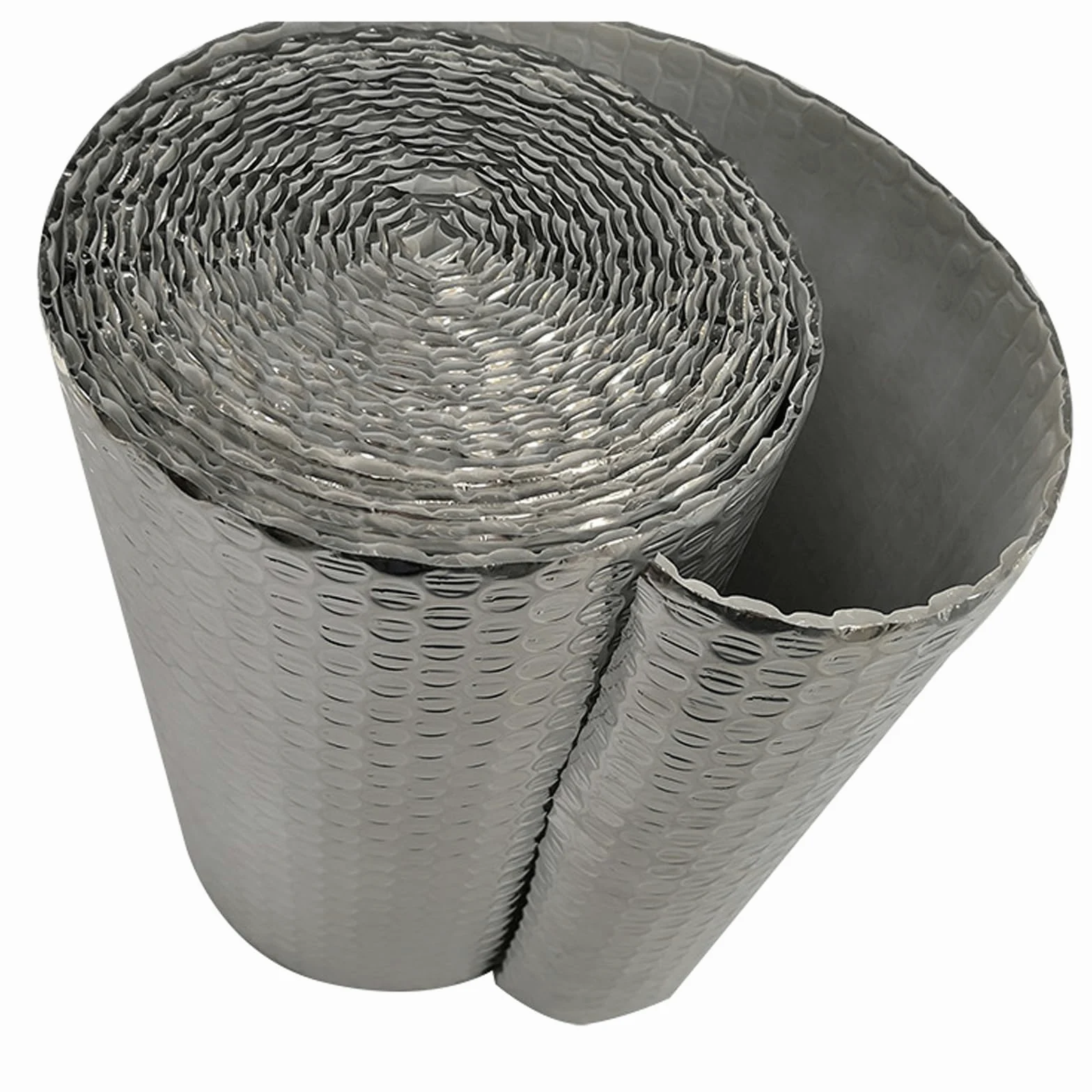 Oszczędność energii wodoodporna dwuwarstwowa aluminiowa folia bąbelkowa rolka izolacyjna samoprzylepna zatrzymująca ciepło na ścianę loftu łódź przyczepa kempingowa szopa 1 x 10 m