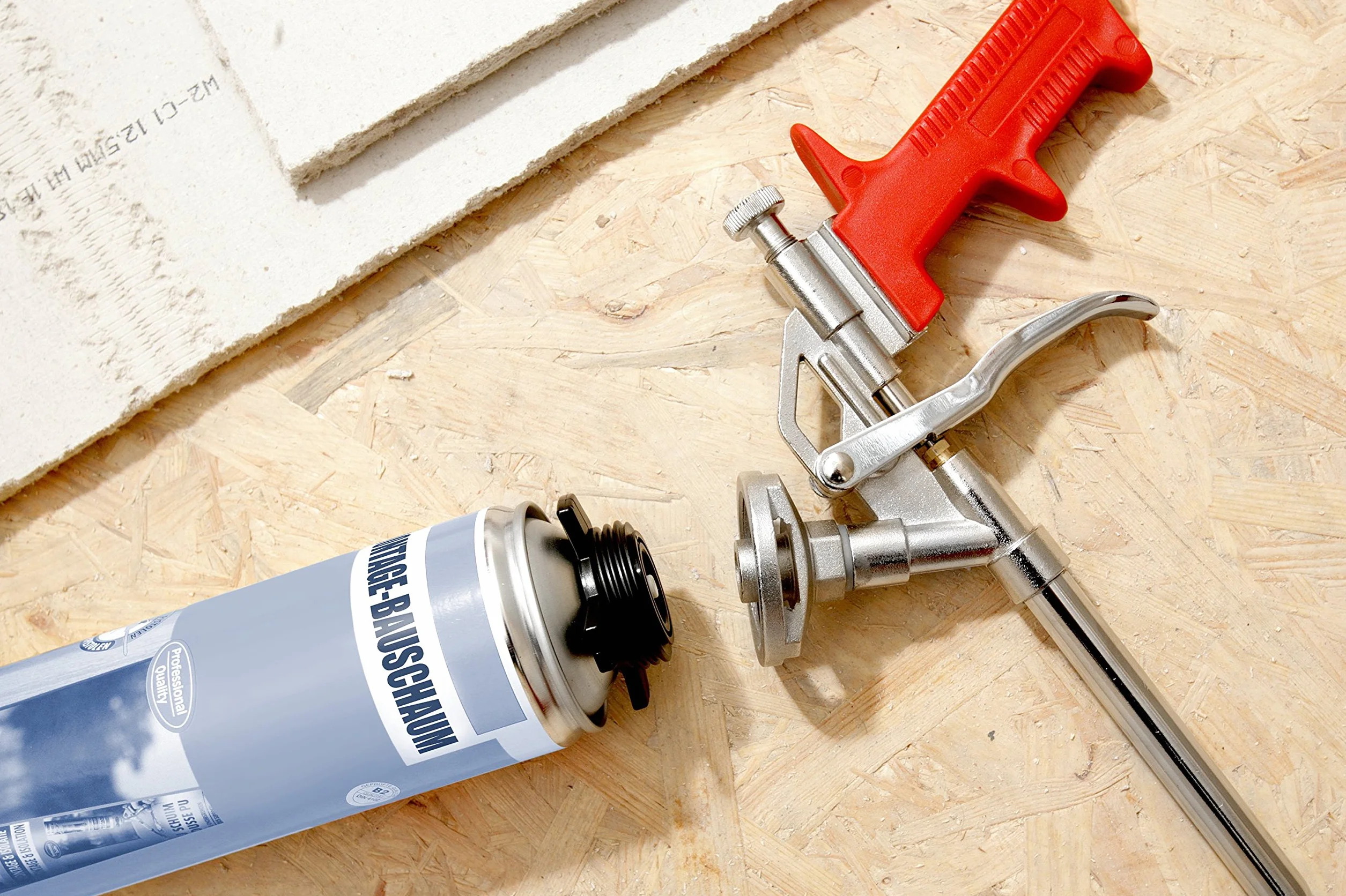 kwb Pistolet do pianki poliuretanowej z metalu, profesjonalny pistolet dozujący z ergonomicznym uchwytem z tworzywa sztucznego