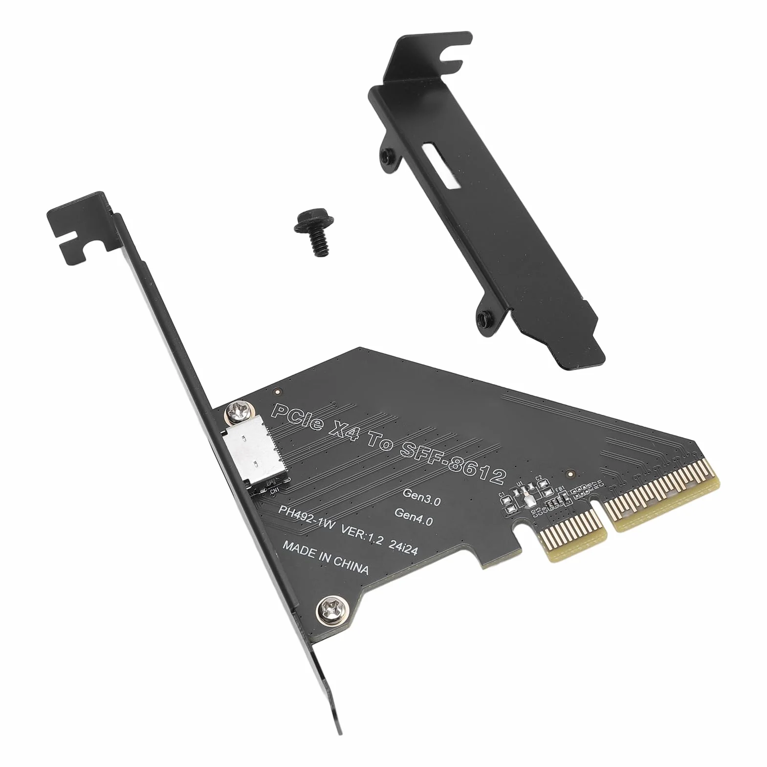 PCIE 4.0 X4 do OCULINK SFF 8612 Adapter, SFF-8611 Zewnętrzna Karta Graficzna, Szybki Przesył Danych dla NVME SSD