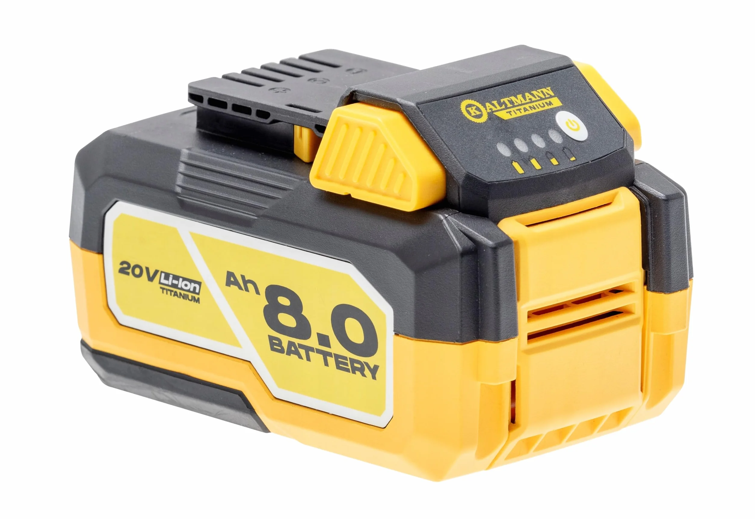 Akumulator Li-Ion Kaltmann TITANIUM TURBO 20V 8.0Ah | Ogniwa 21700 | Wskaźnik LED | Długi Czas Pracy | Mocna Bateria do Narzędzi Bezprzewodowych | KTI-A80TURBO