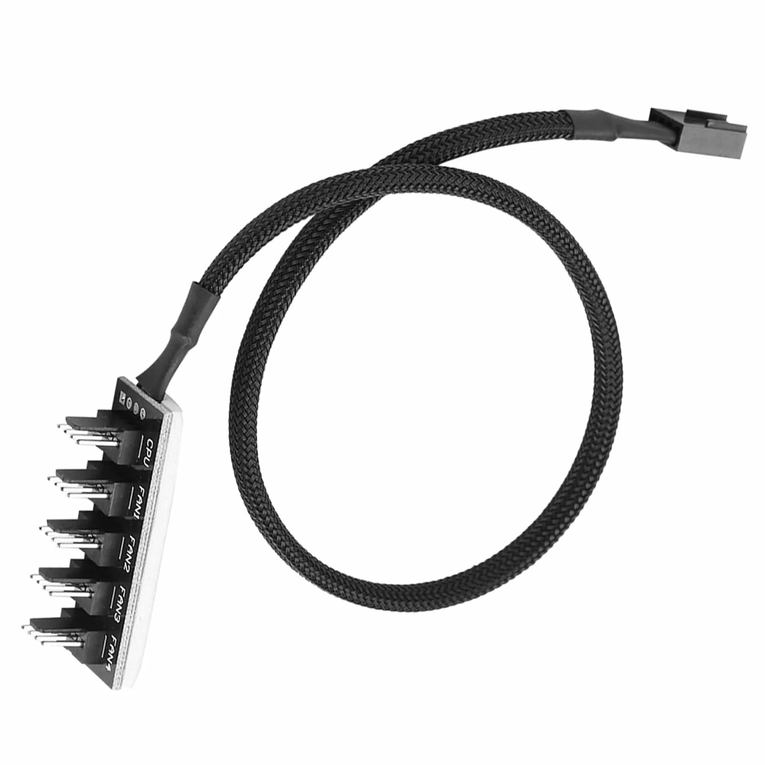 Ejoyous PWM Fan Hub, PC 5-Way Shołtter Hub Cable Kabel 4-pin PWM Fanaby 1 Gniazdo na 5 Wtyczkach
