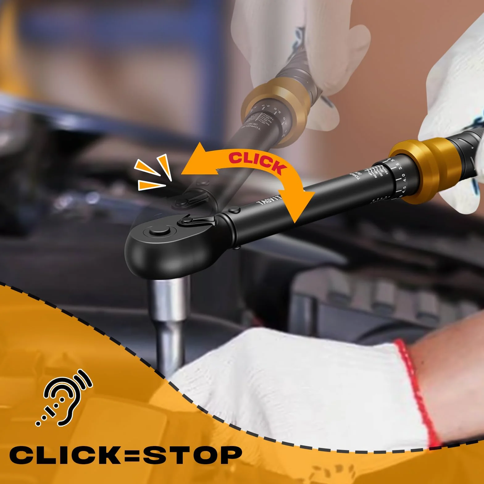 Klucz dynamometryczny 3/8", 5-60 Nm, dokładność ± 3%, 9 sztuk kluczy dynamometrycznych z przedłużką 250 mm, magnetycznym gniazdem świecy, adapterem i gniazdkiem, do zmiany świec samochodowych