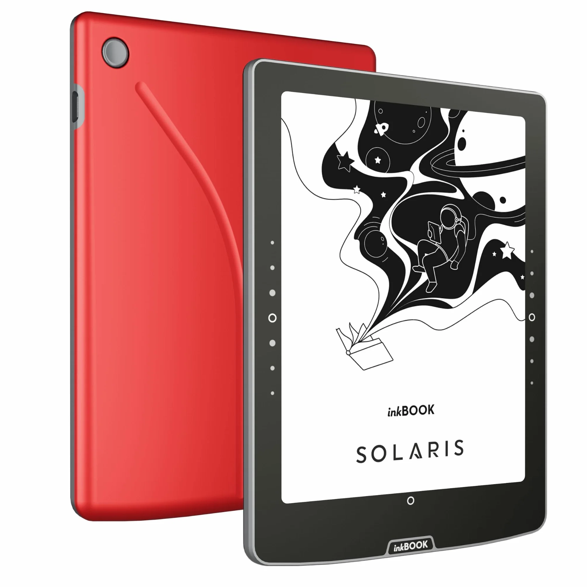 inkBOOK Solaris Red 6" czytnik ebooków podświetlany ekran aplikacje Kindle Legimi Empik Go Wattpad audiobooki TTS bez reklam polskie menu