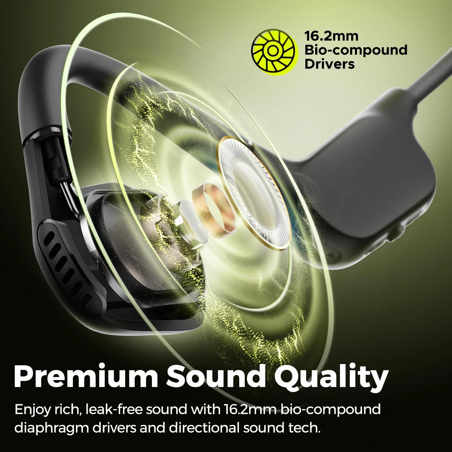 SoundPEATS Runfree Lite2 Słuchawki otwarte Bluetooth 5.3, bezprzewodowe słuchawki douszne z przewodnictwem powietrznym i 2 mikrofonami, wygodne dopasowanie do sportu i pracy, kontrola aplikacji