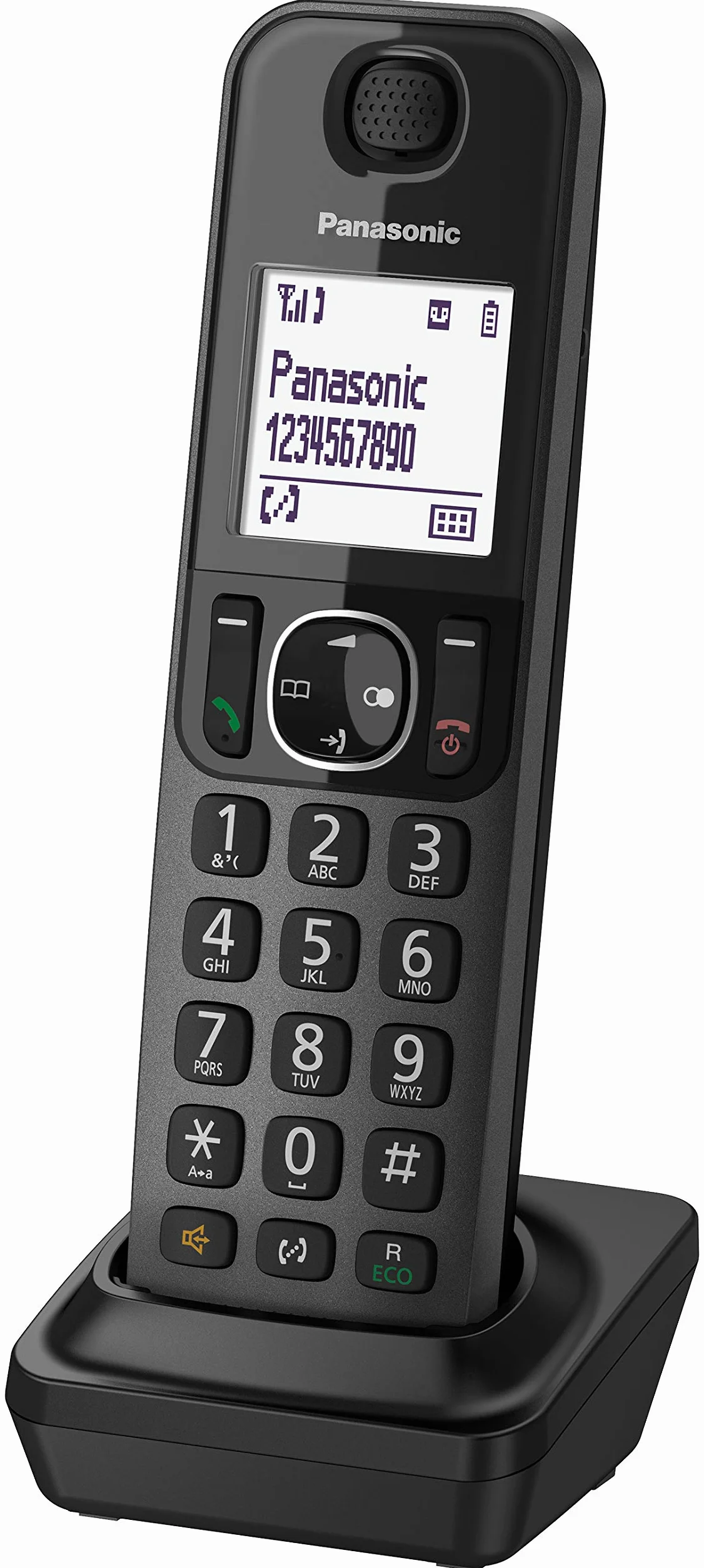 Panasonic Telefon Stacjonarny Czarny 16,3 x 22,2 x 10,3 cm
