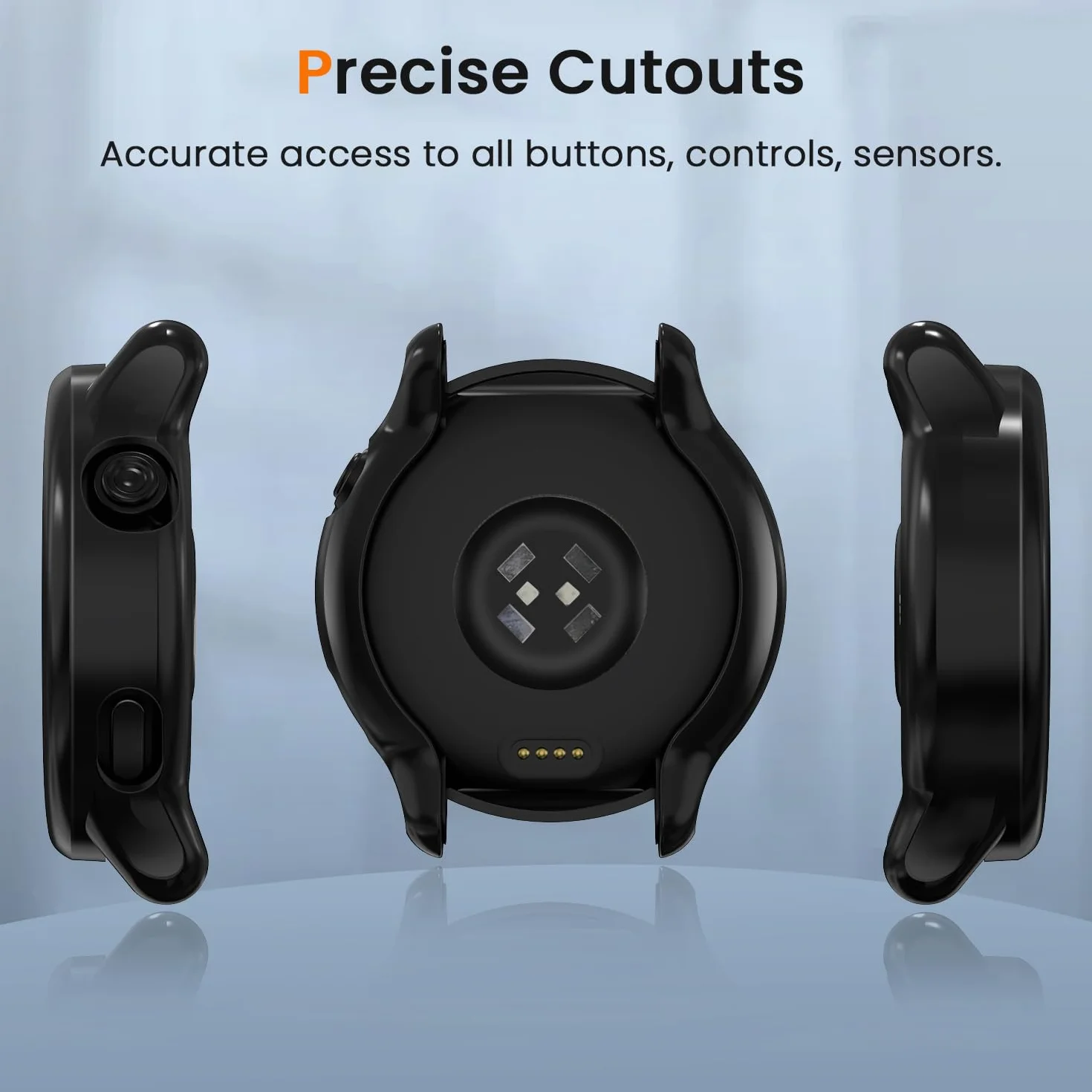 Ivoler Etui Ochronne TPU do Garmin Vivoactive 6, 3 sztuki, Pełne Pokrycie, Ultracienkie